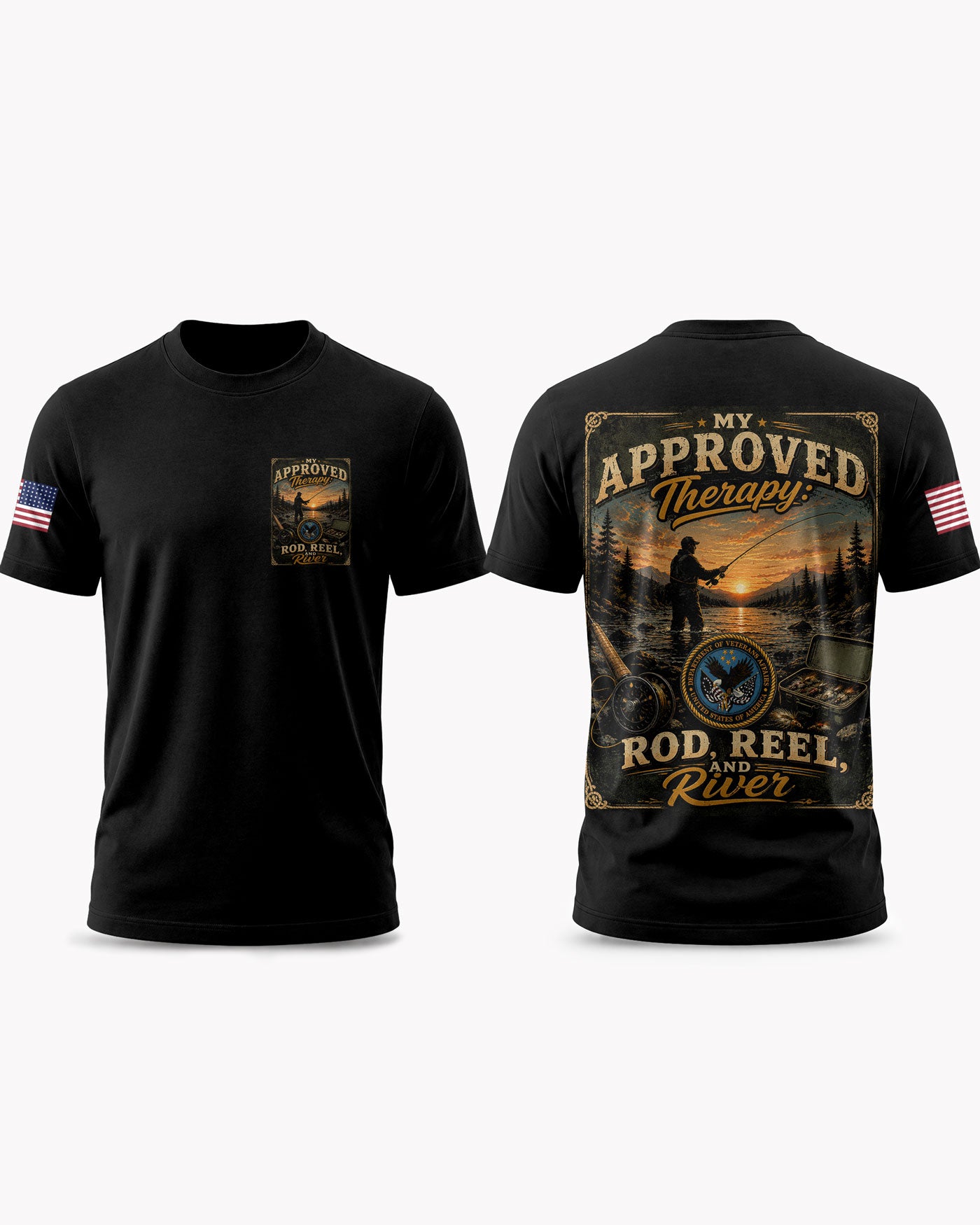 Veteran Fishing Therapy & Peace T-shirt