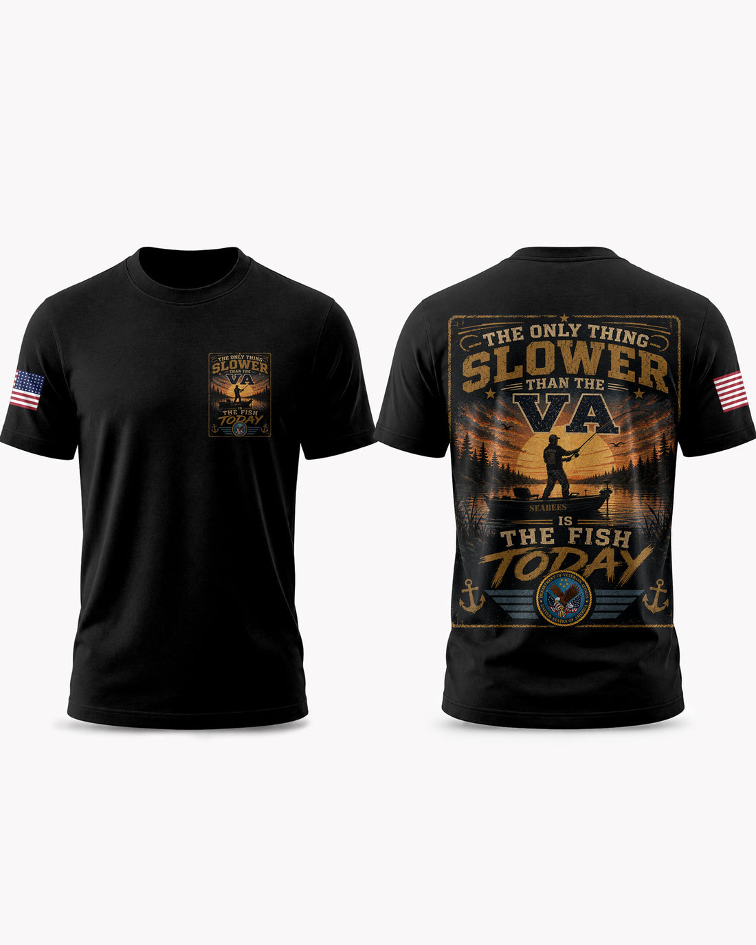 Veteran Fishing Humorous T-shirt
