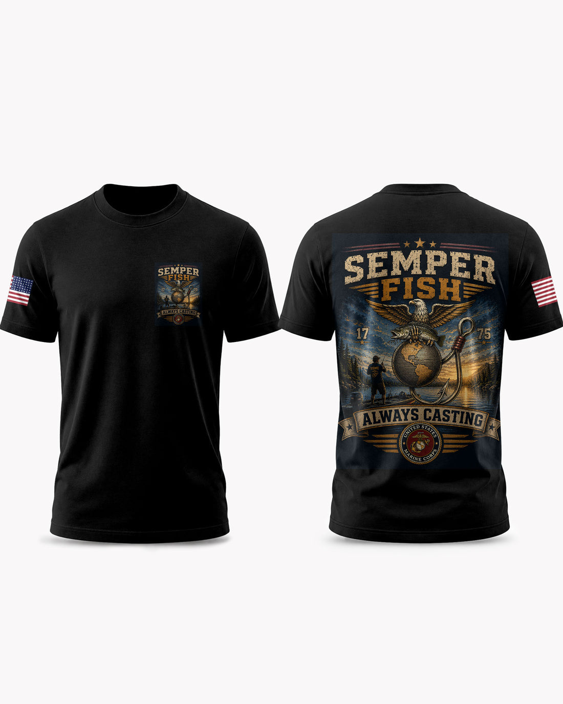 United States Marine Corps Fishing New Mission T-shirt