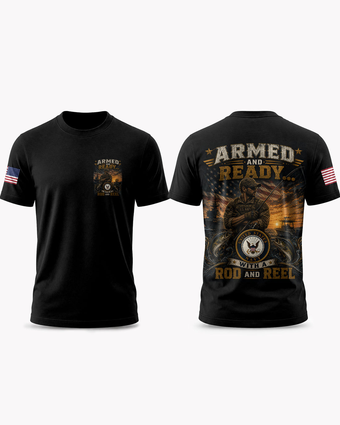 United States Navy Fishing New Mission T-shirt