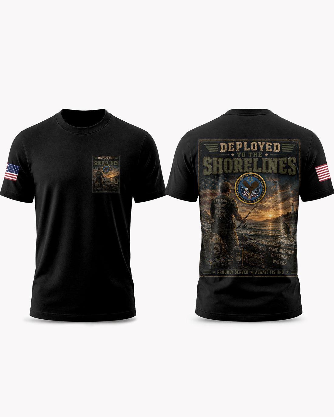 Veteran Fishing New Mission T-shirt