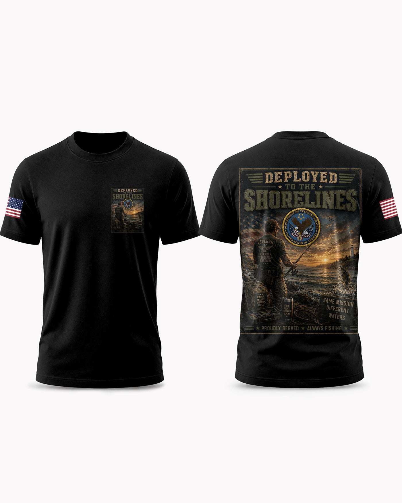 Veteran Fishing New Mission T-shirt
