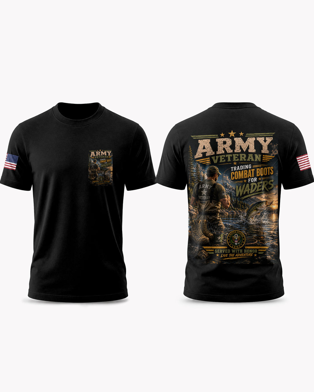 United States Army Fishing Humorous T-shirt