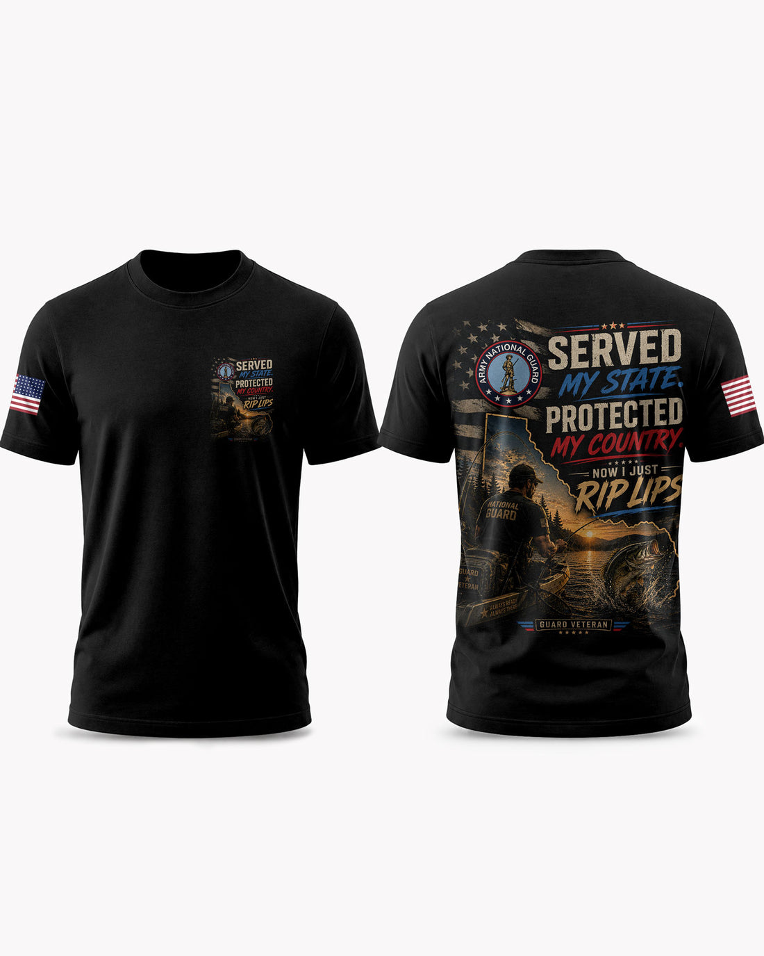 Army National Guard Fishing New Mission T-shirt
