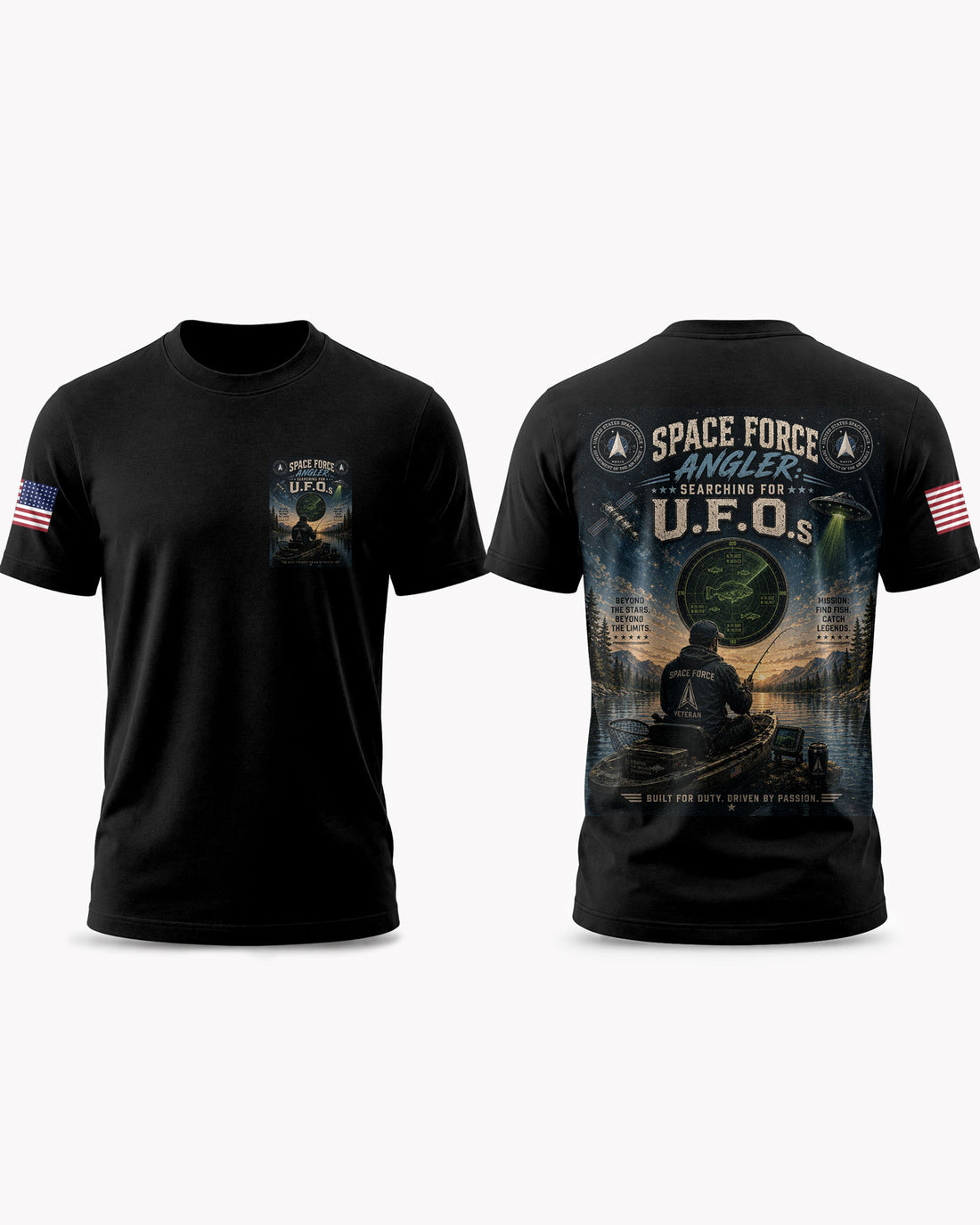 Space Force Fishing Humorous T-shirt