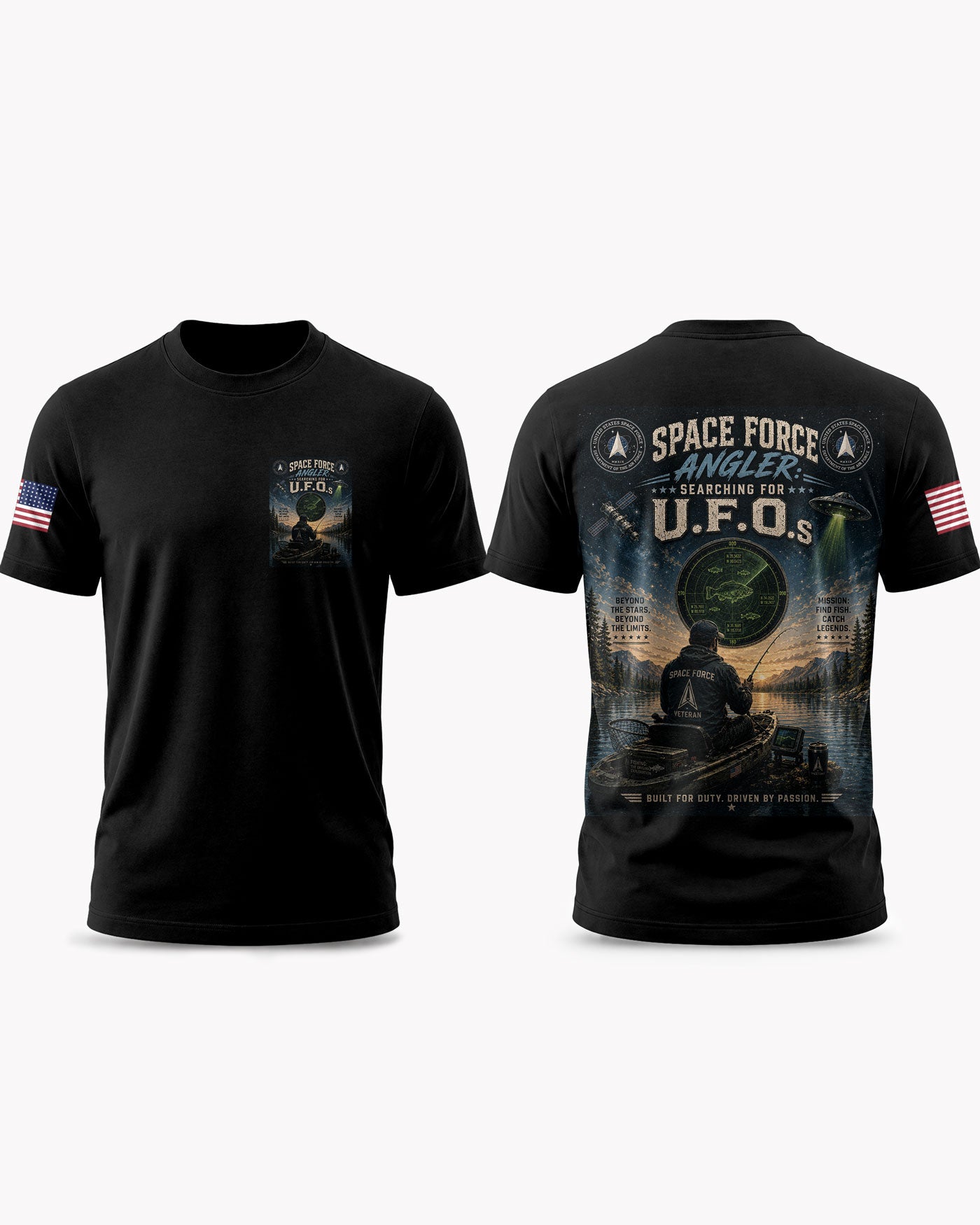 Space Force Fishing Humorous T-shirt
