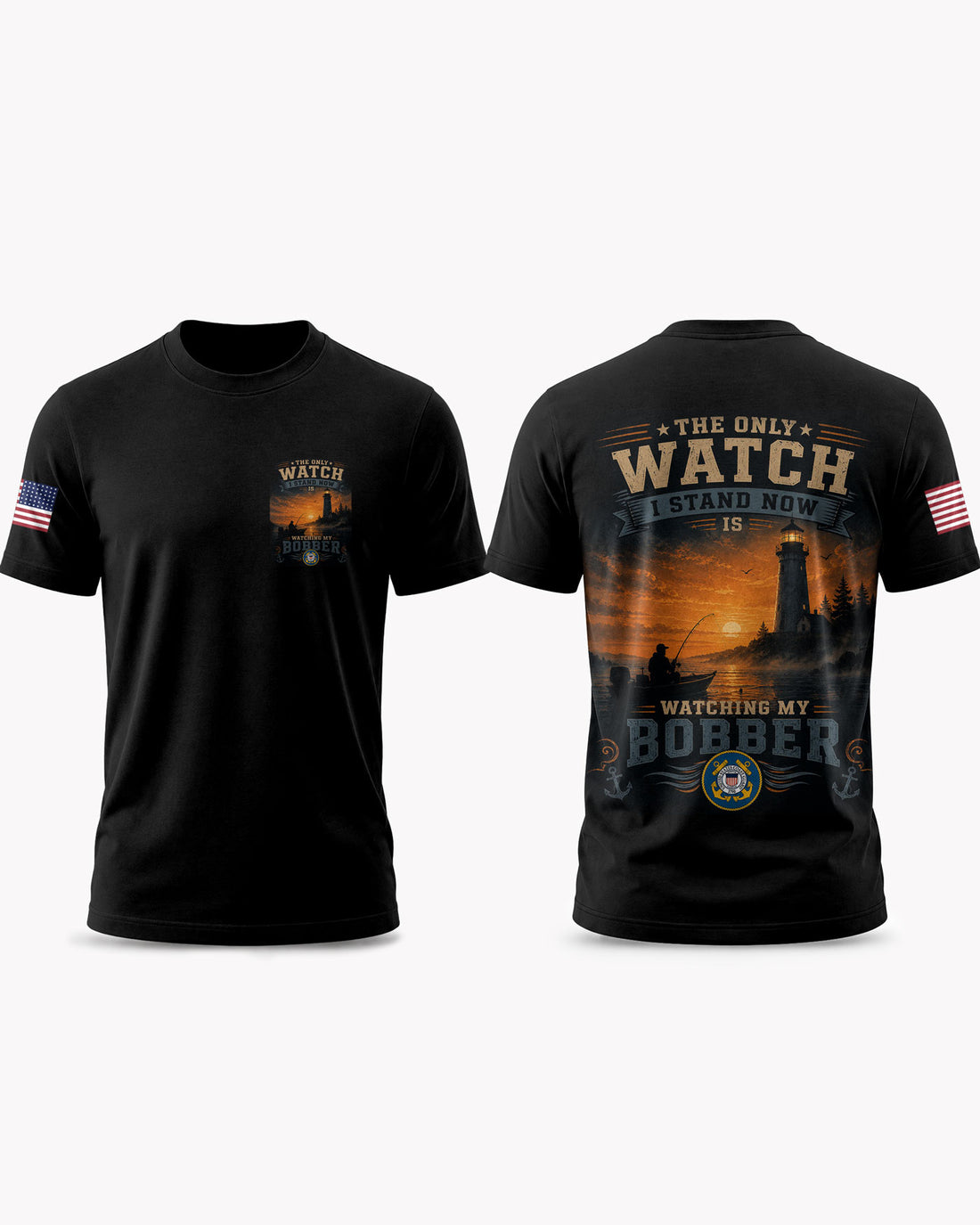 United States Coast Guard Fishing Therapy & Peace T-shirt