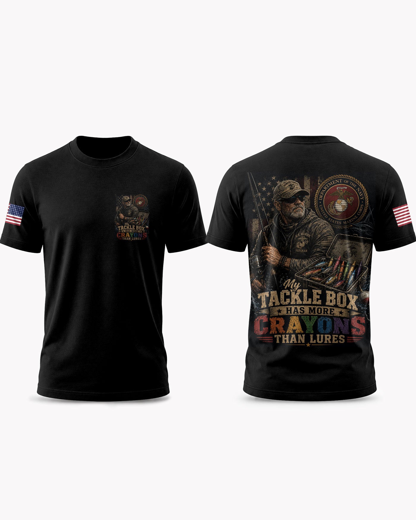 United States Marine Corps Fishing Humorous T-shirt