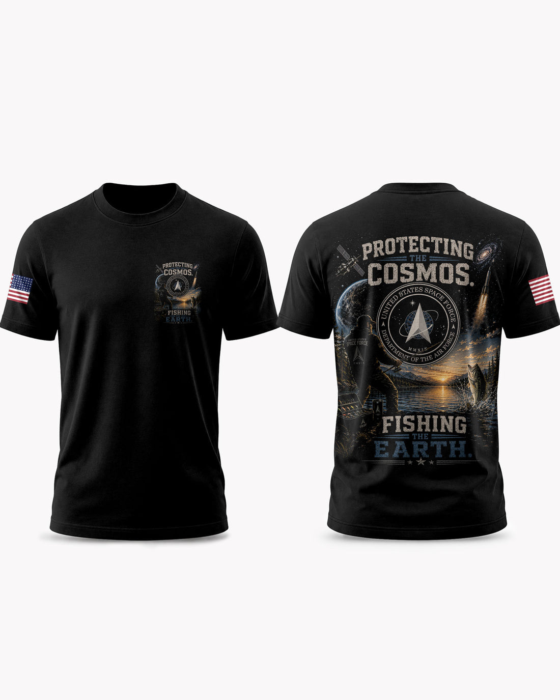 Space Force Fishing New Mission T-shirt
