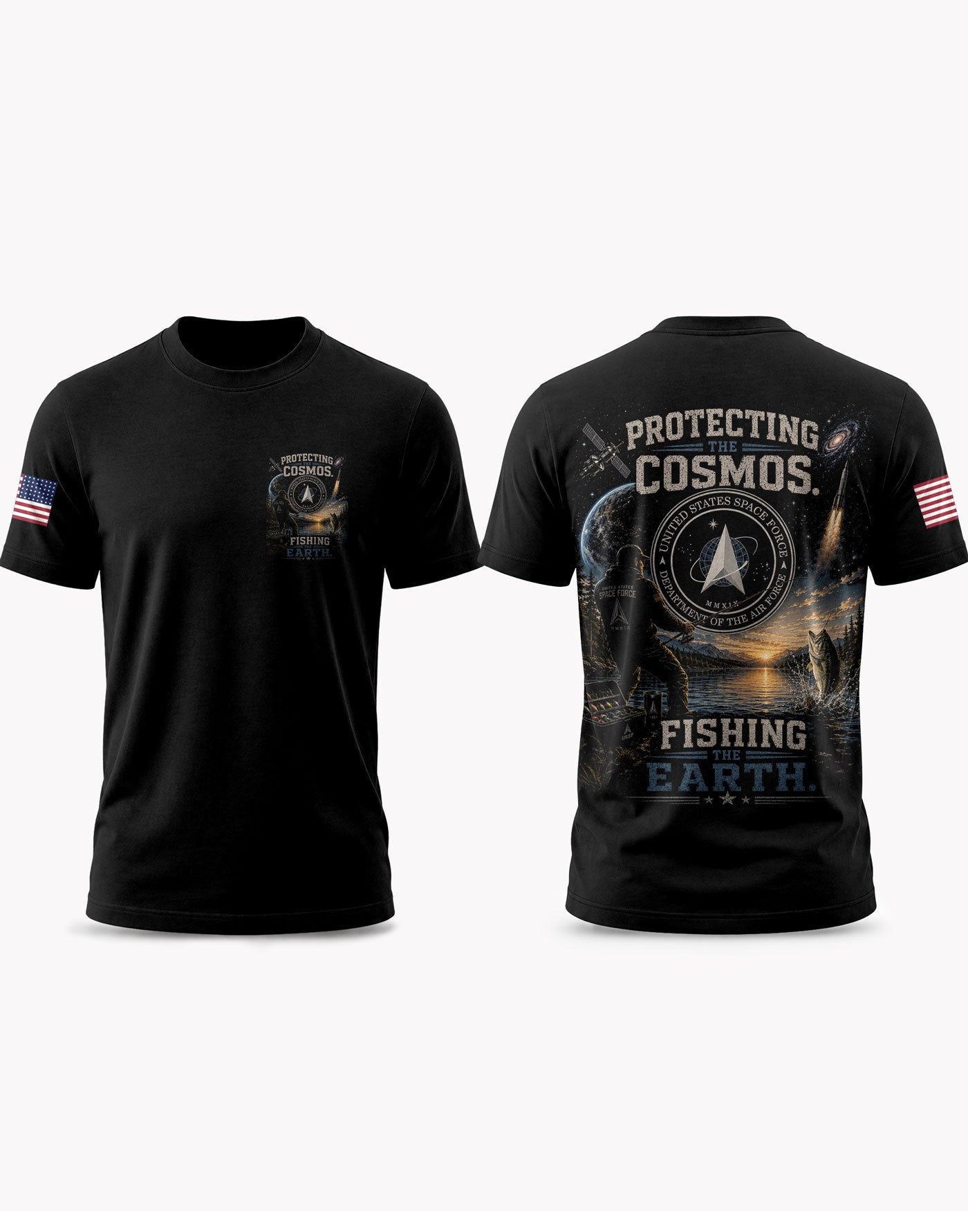 Space Force Fishing New Mission T-shirt