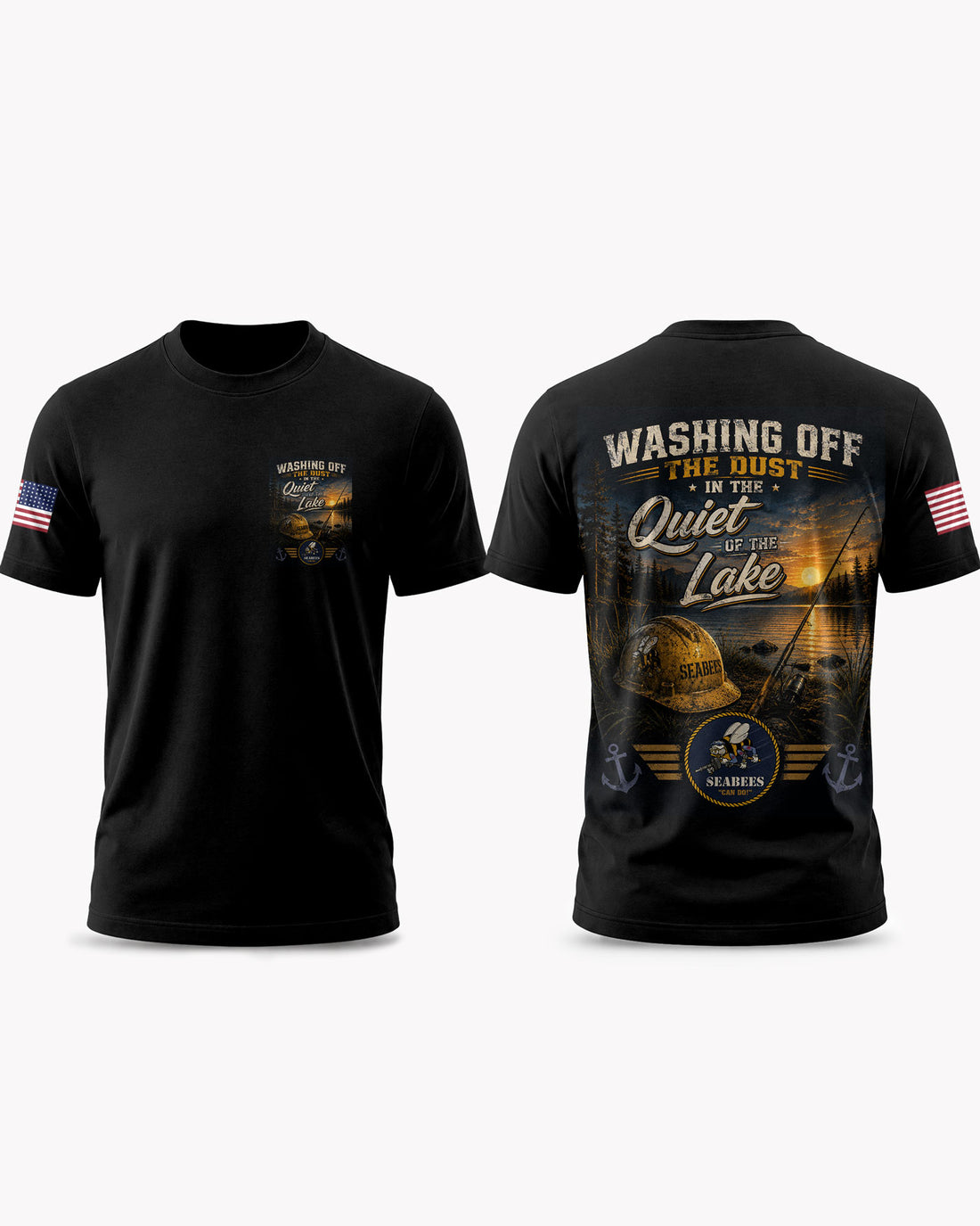 Seabees Fishing Therapy & Peace T-shirt