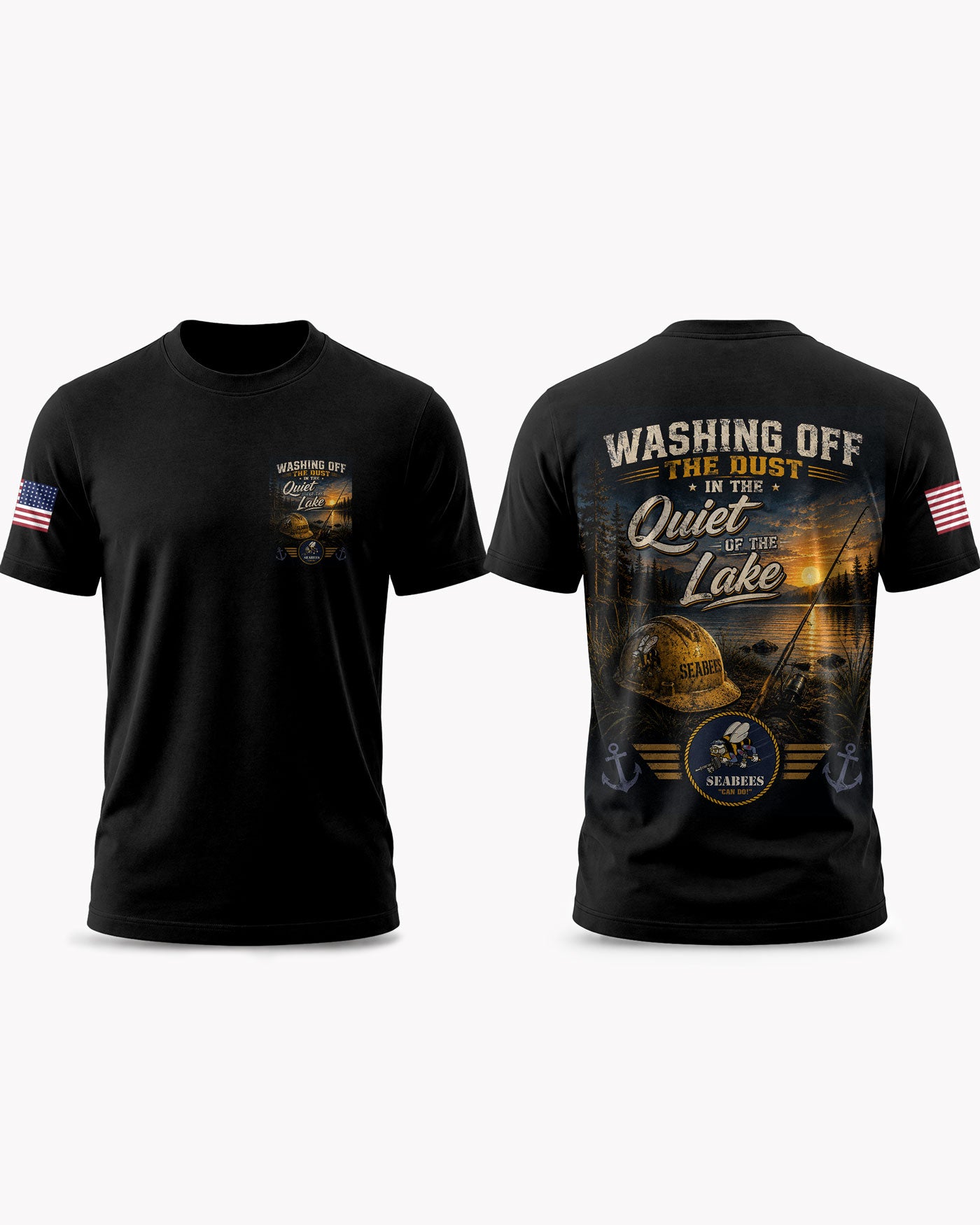 Seabees Fishing Therapy & Peace T-shirt