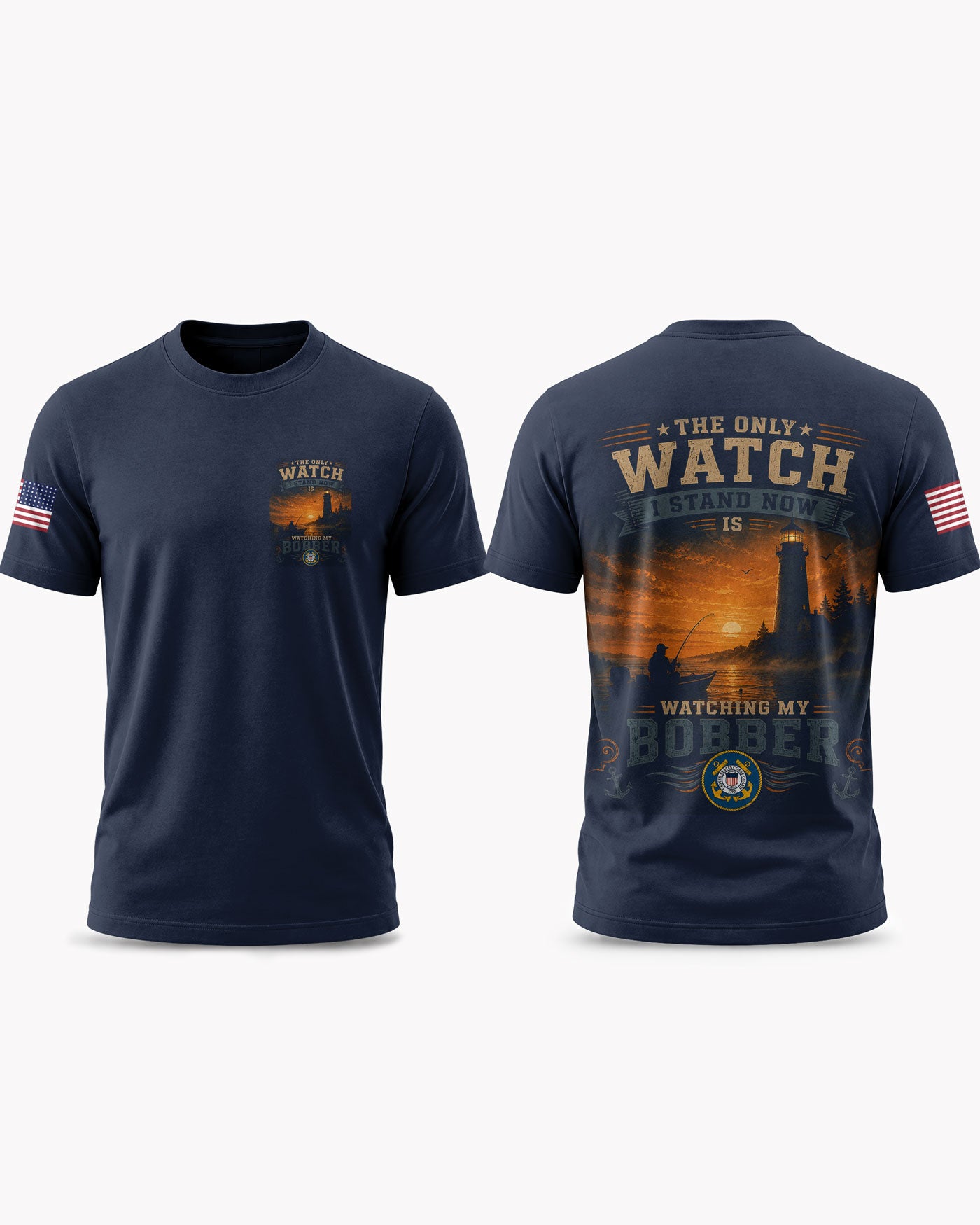 United States Coast Guard Fishing Therapy & Peace T-shirt