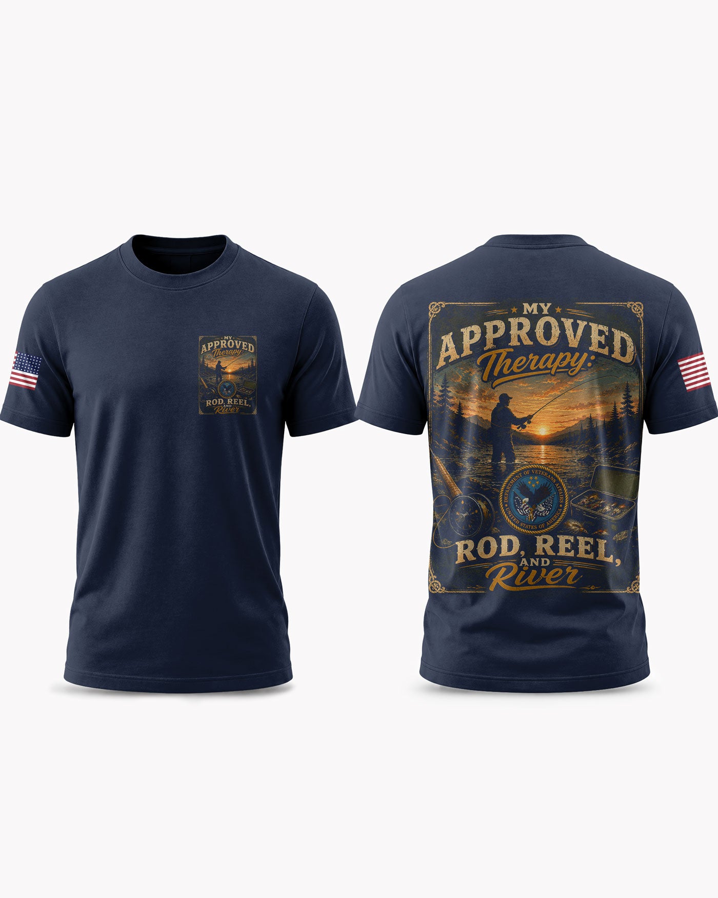 Veteran Fishing Therapy & Peace T-shirt