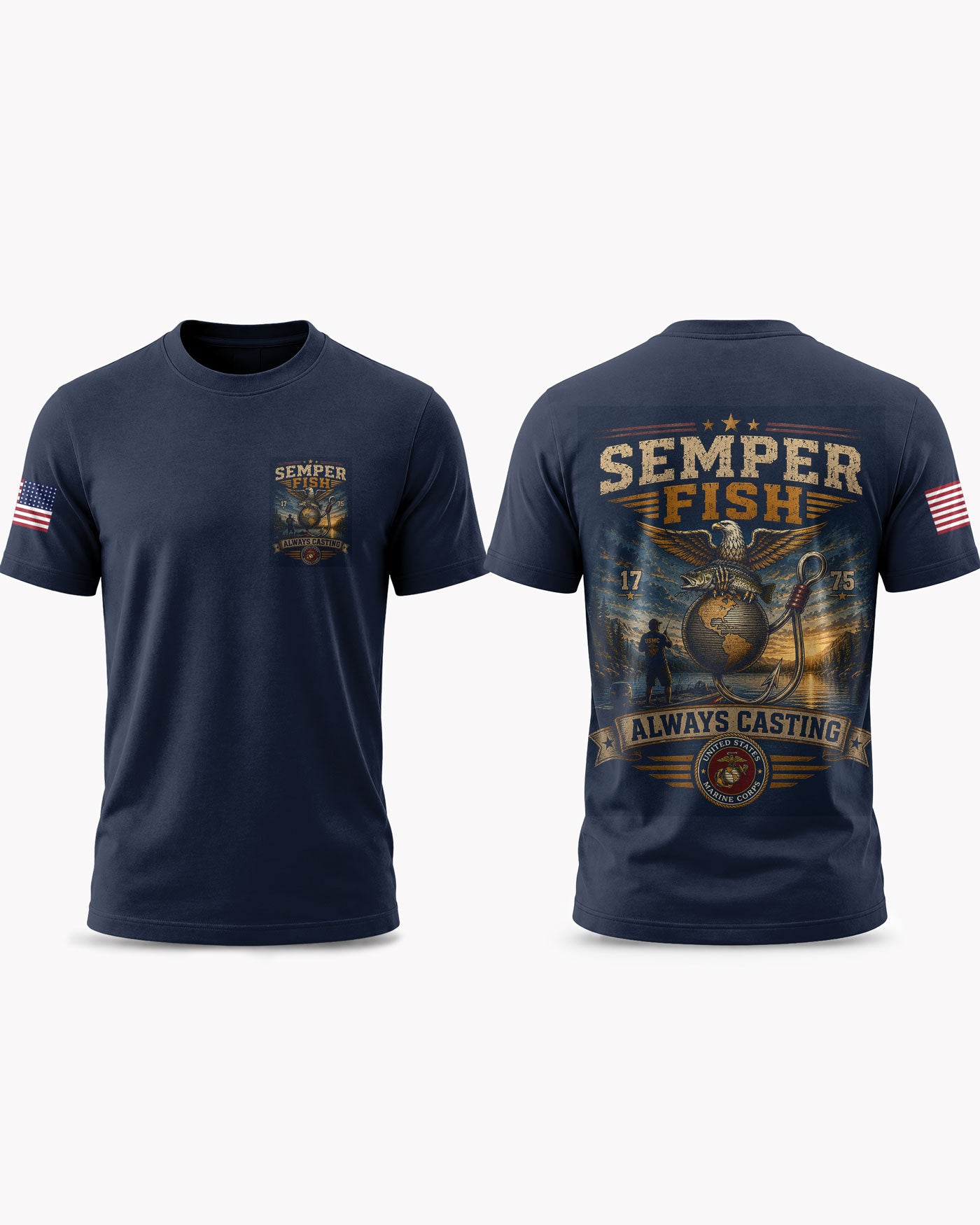 United States Marine Corps Fishing New Mission T-shirt