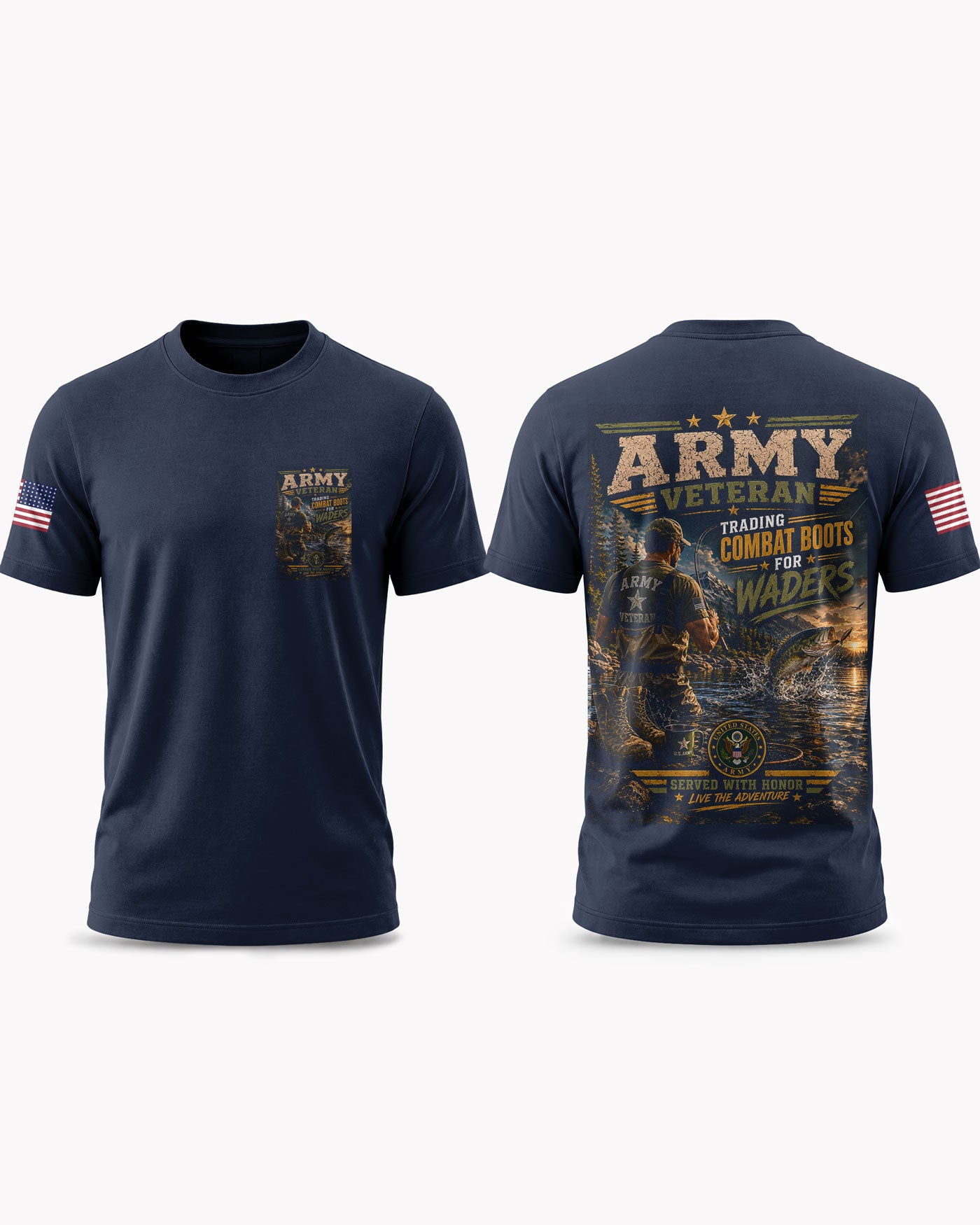 United States Army Fishing Humorous T-shirt