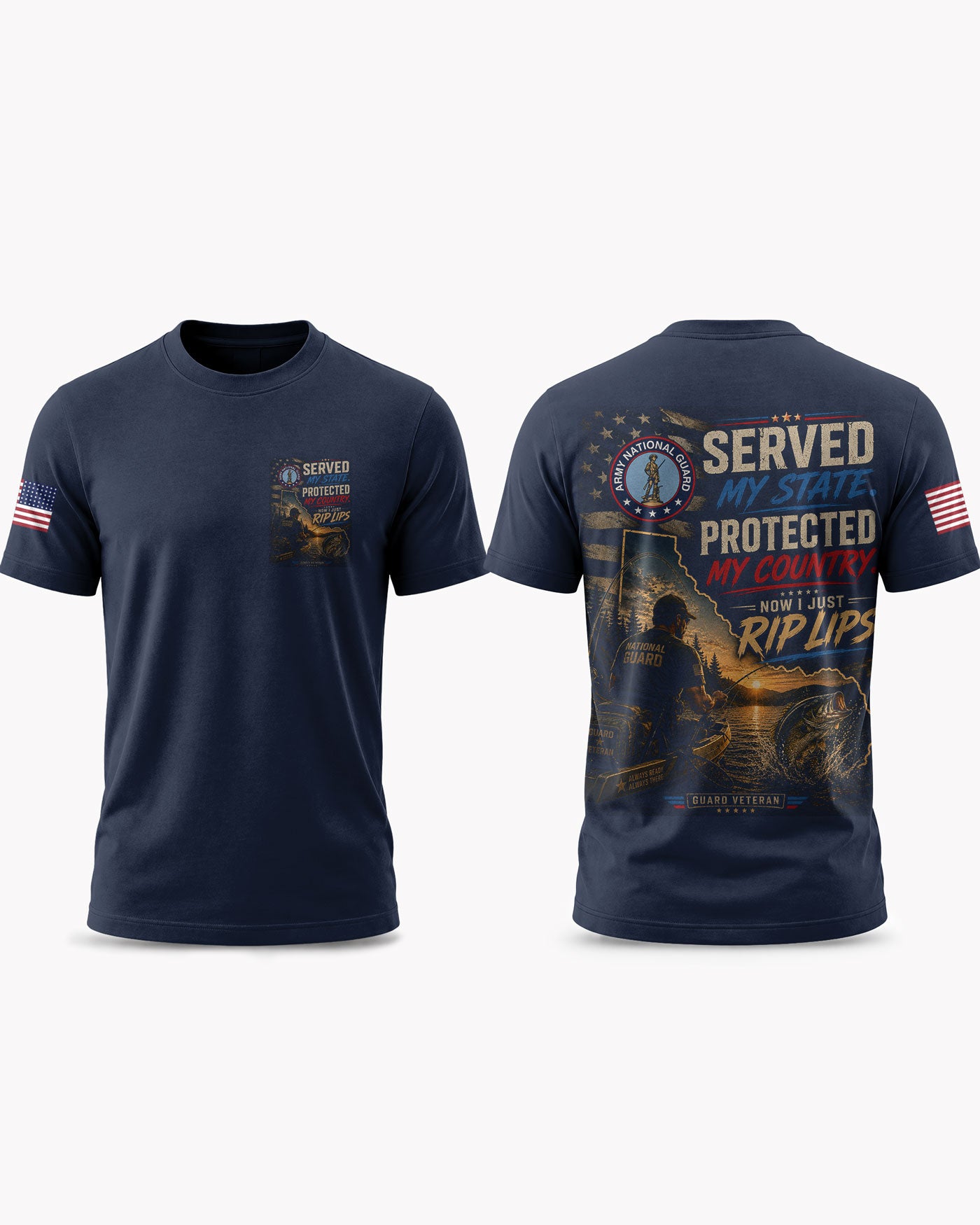 Army National Guard Fishing New Mission T-shirt