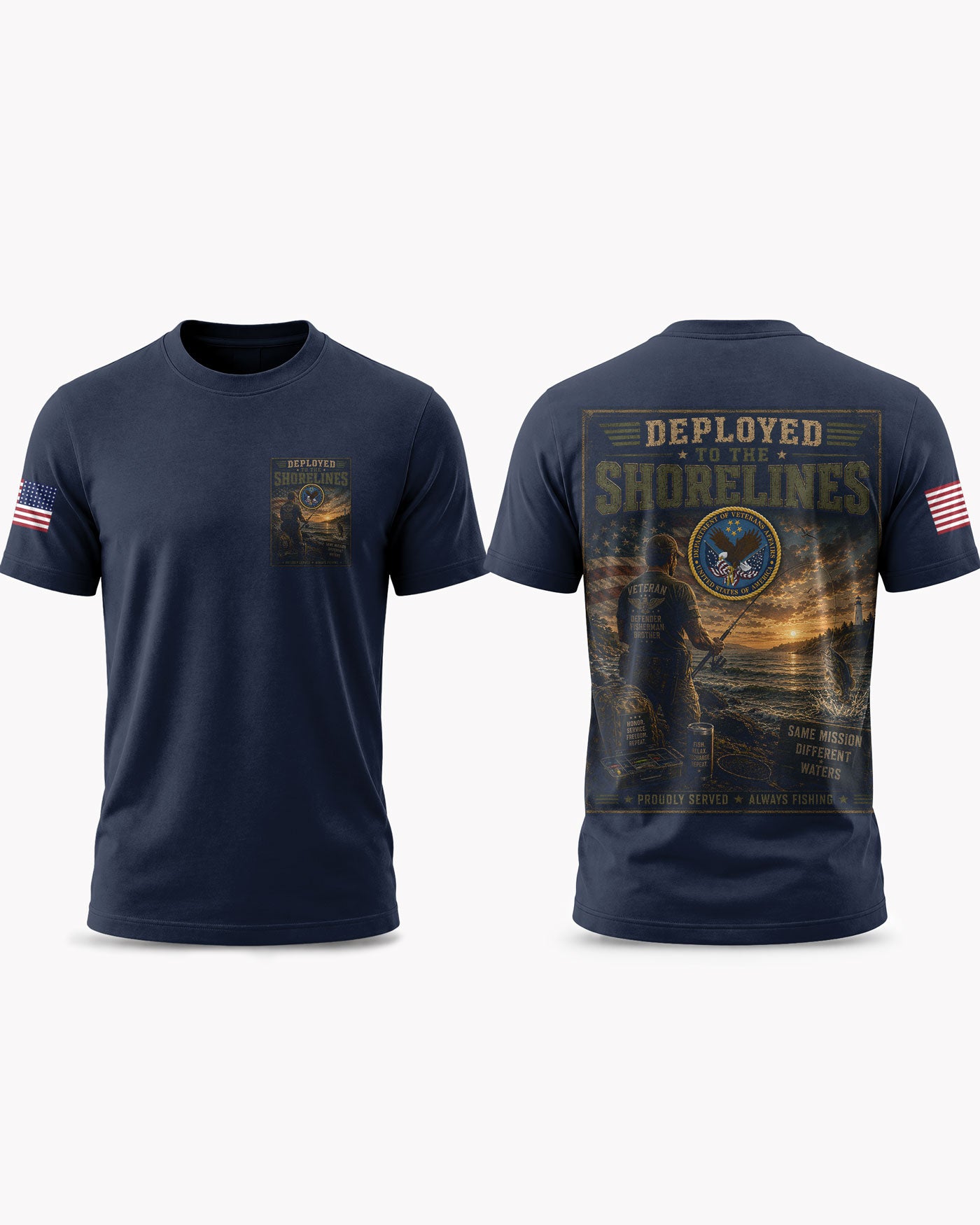 Veteran Fishing New Mission T-shirt