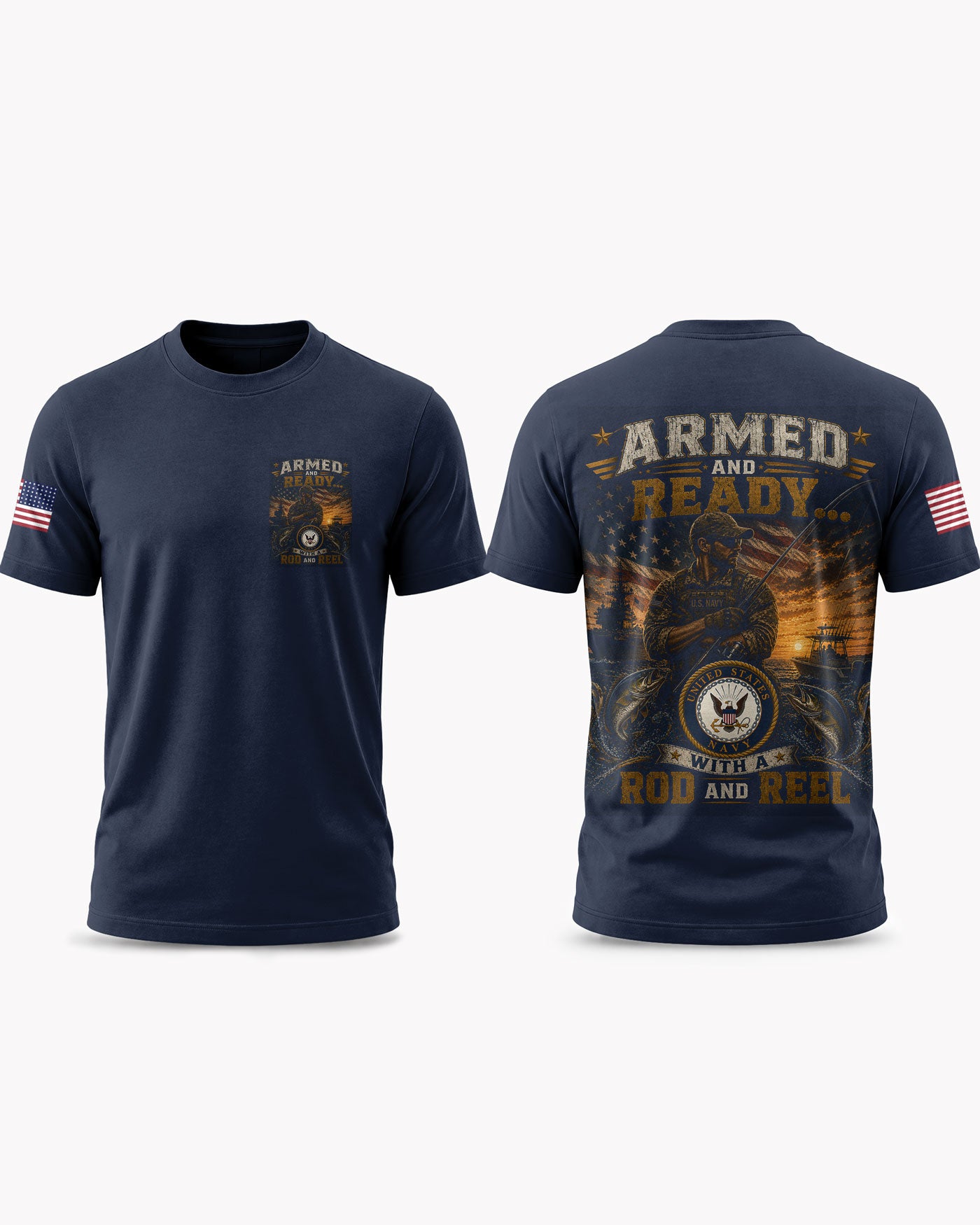 United States Navy Fishing New Mission T-shirt