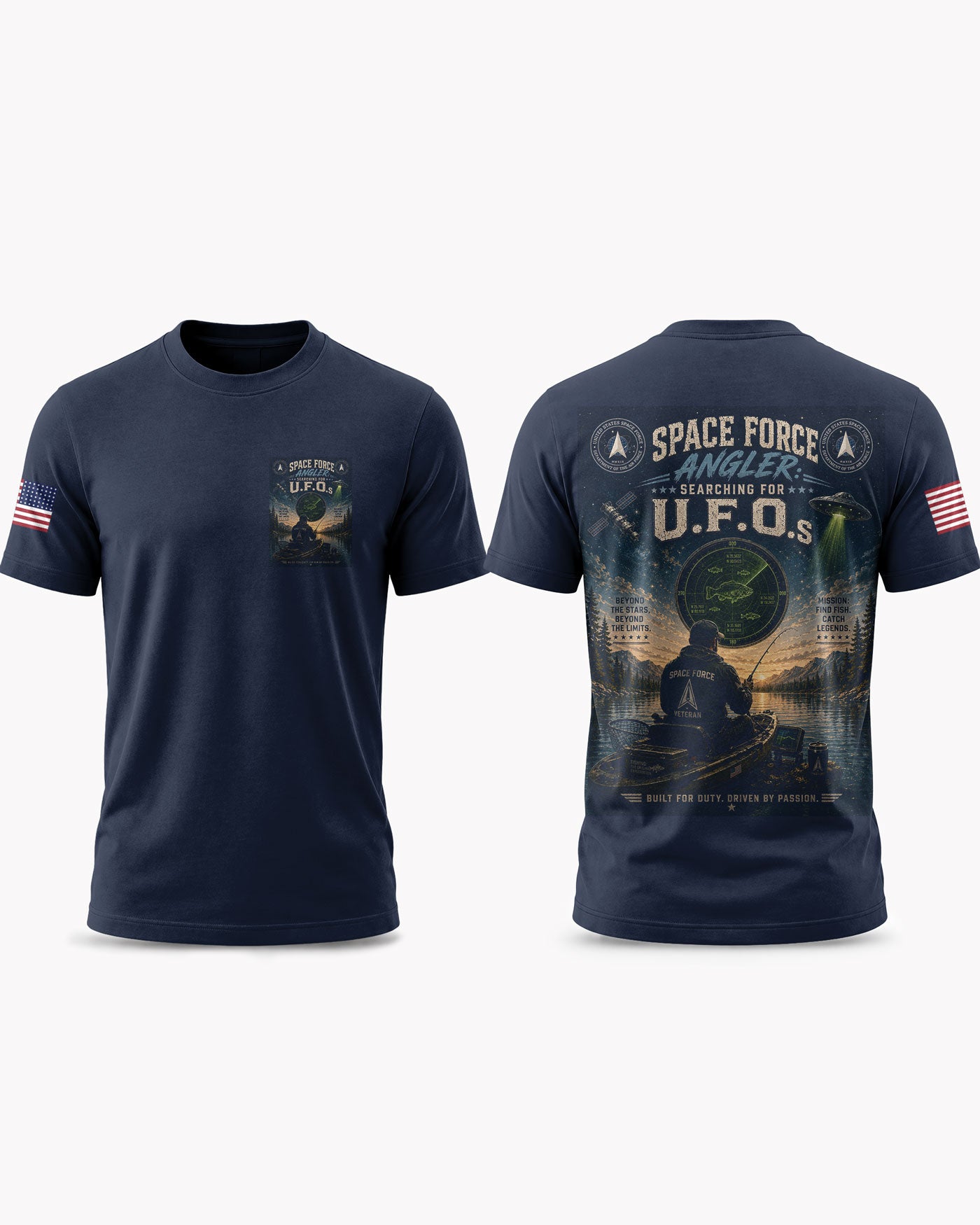 Space Force Fishing Humorous T-shirt