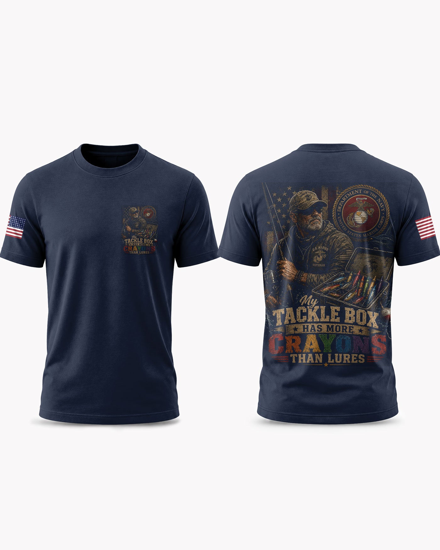 United States Marine Corps Fishing Humorous T-shirt