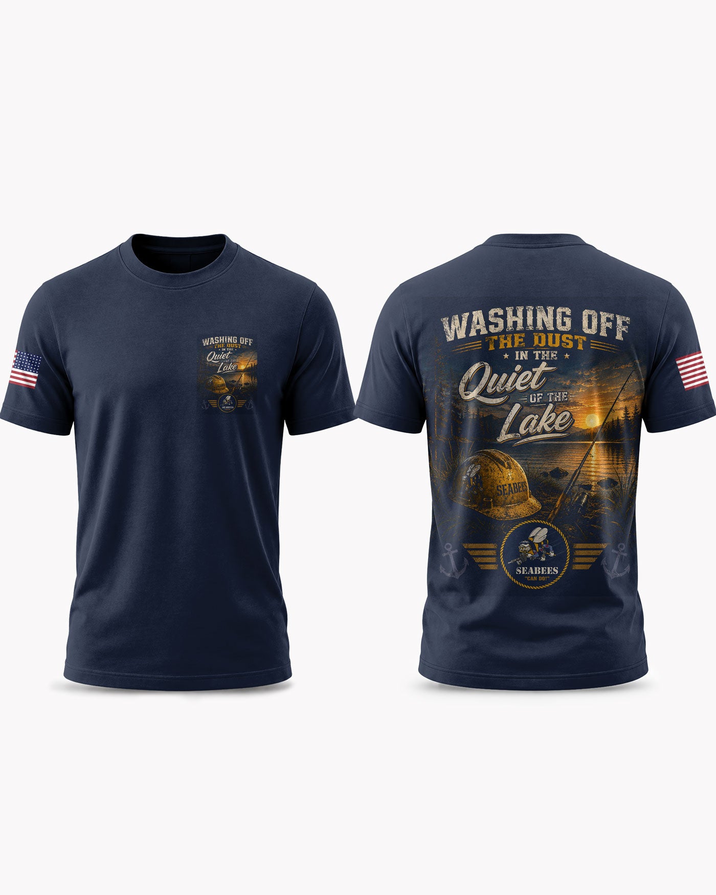 Seabees Fishing Therapy & Peace T-shirt