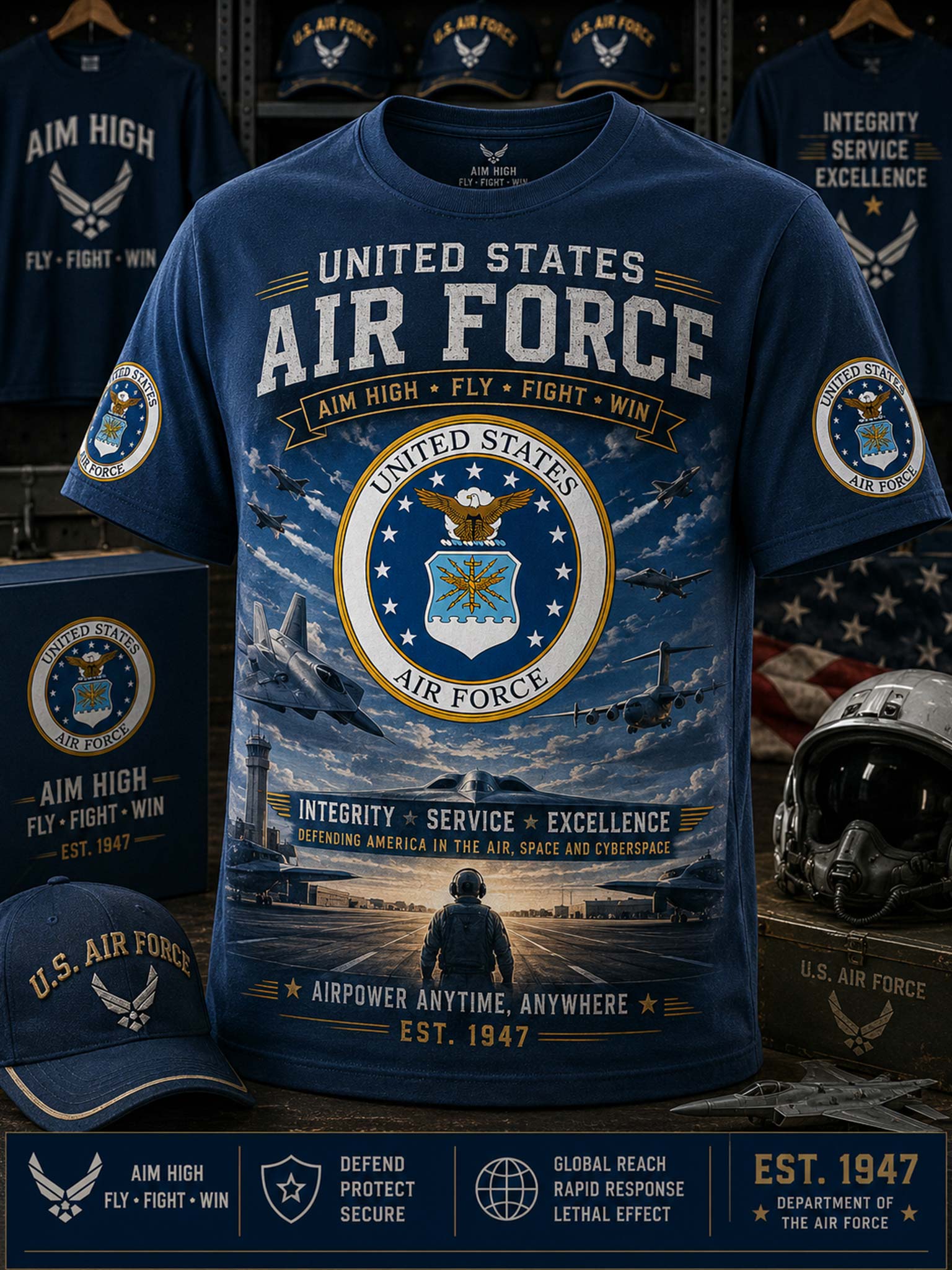 United States Air Force Patriot Graphic T-shirt