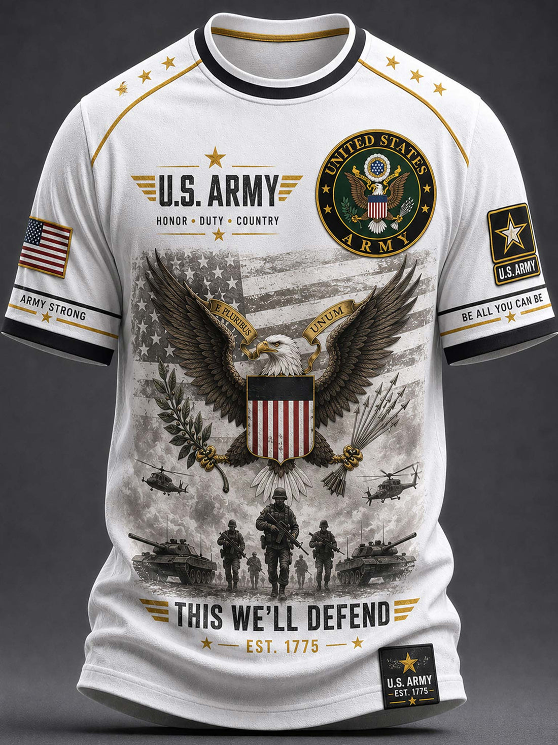 White short-sleeve U.S.