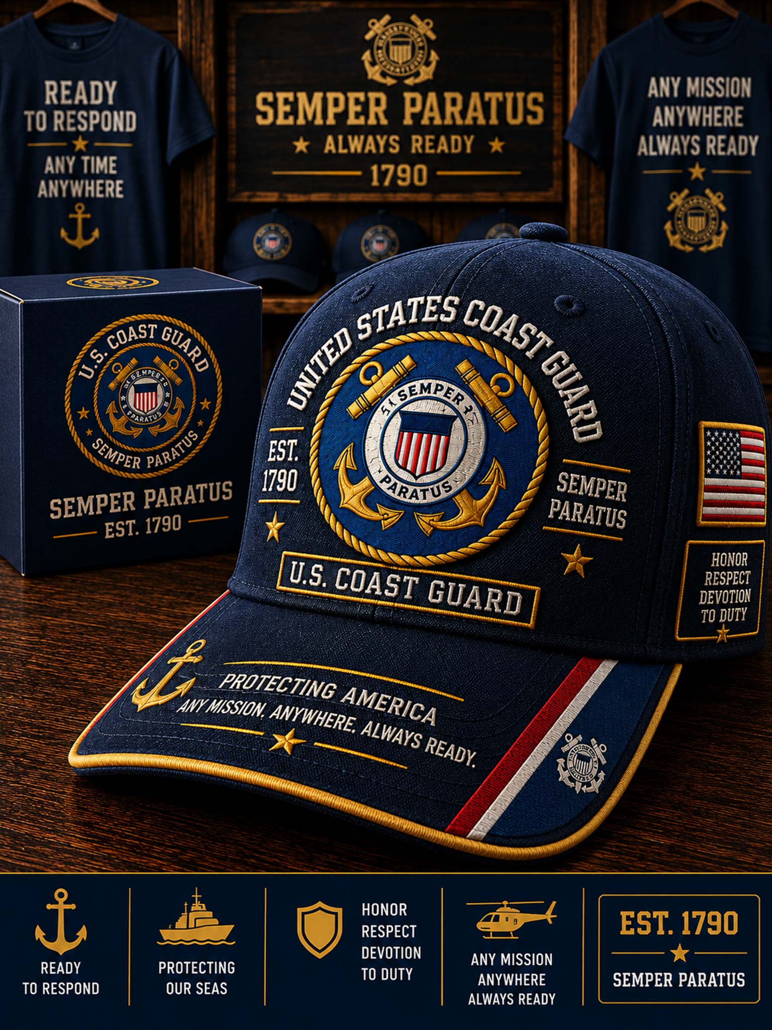 United States Coast Guard Patriot Cap