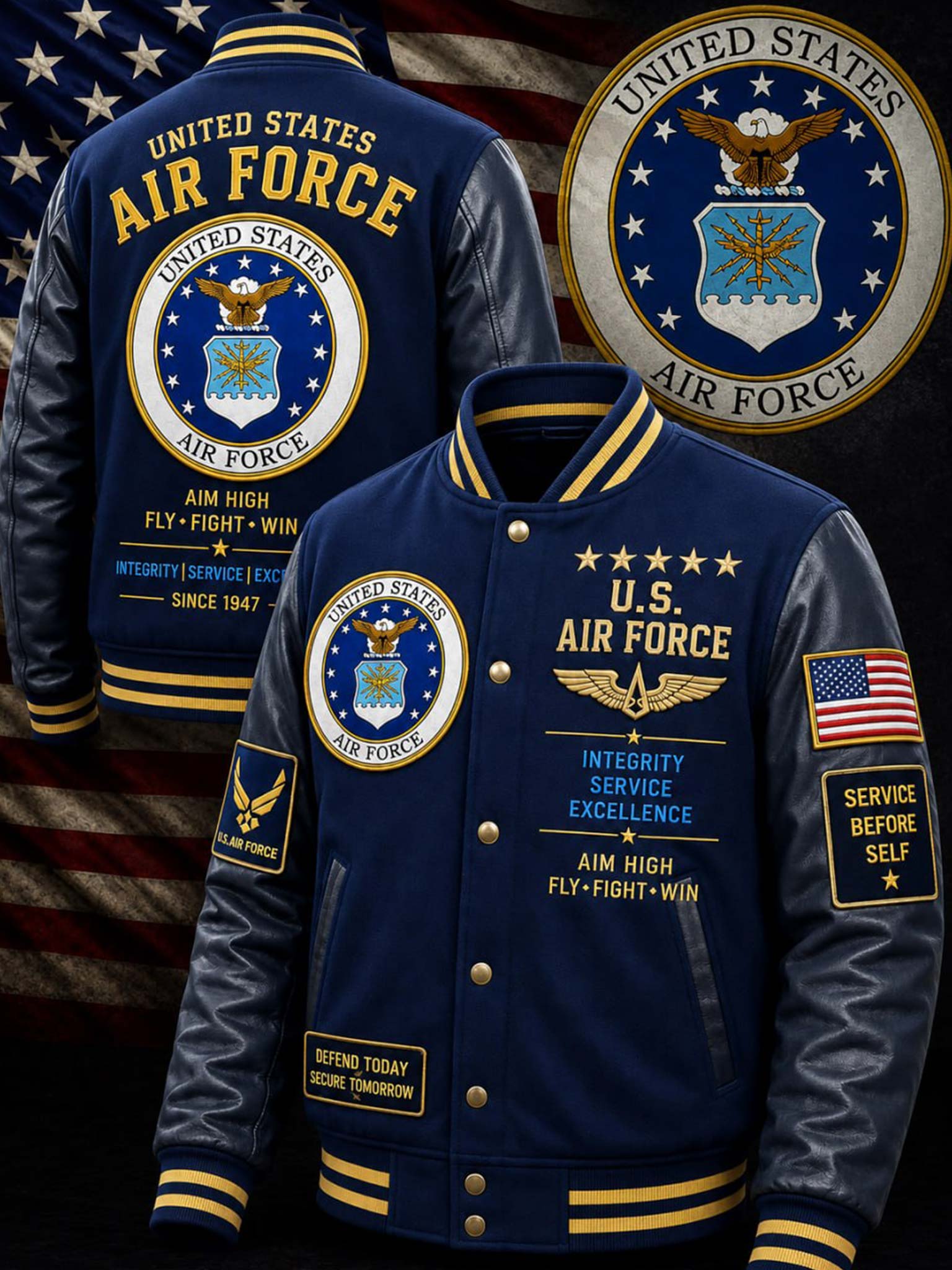 United States Air Force Honor Varsity Jacket