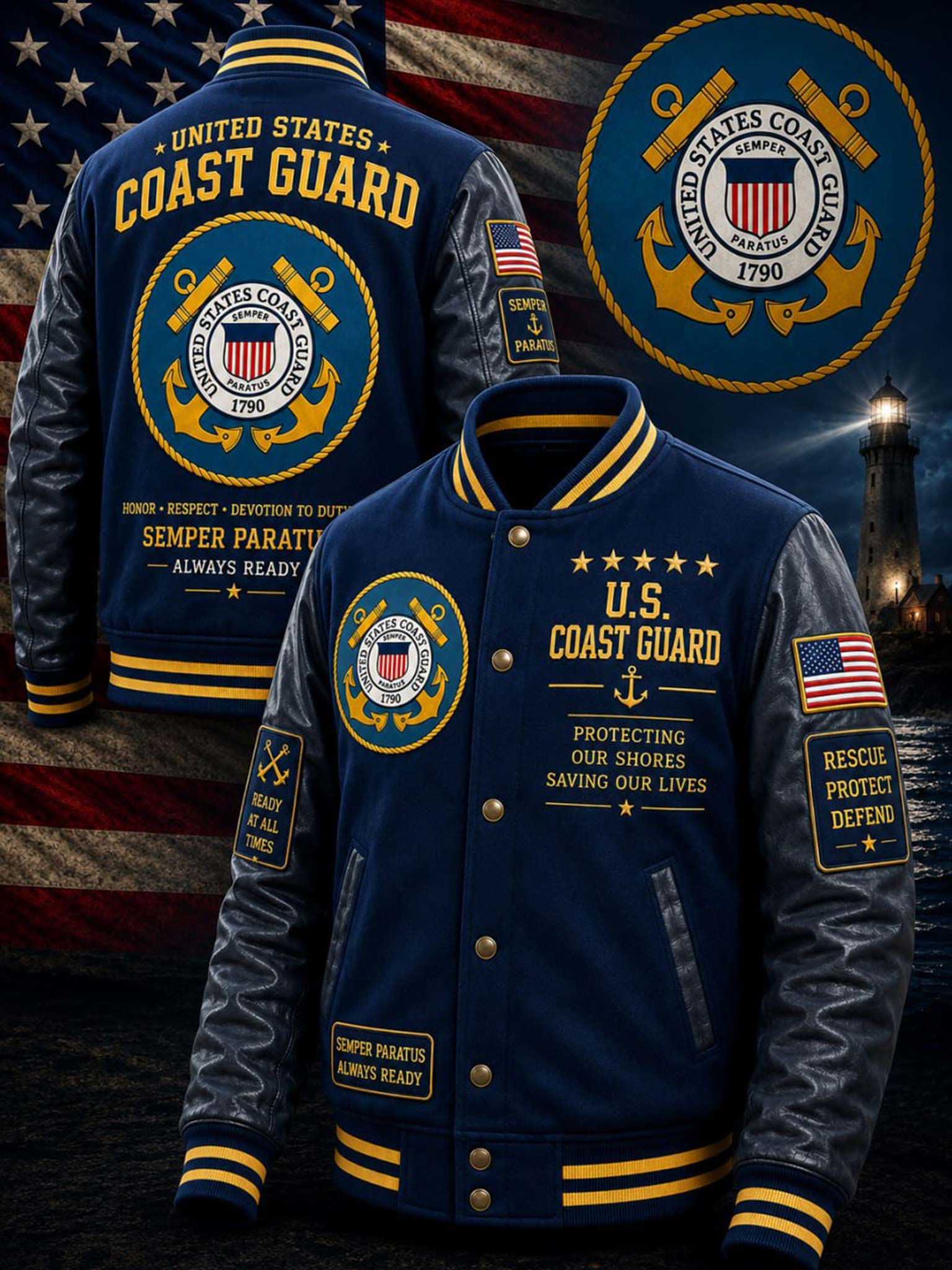 United States Coast Guard Honor Varsity Jacket