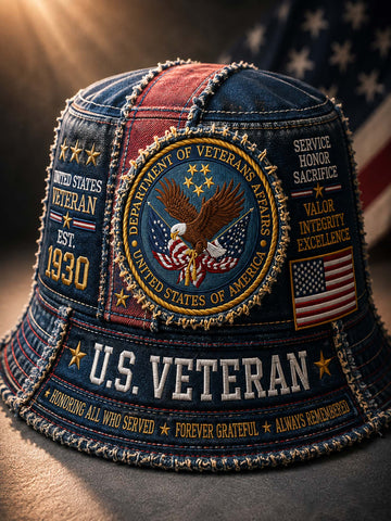 Veteran Vintage Denim Bucket Hat
