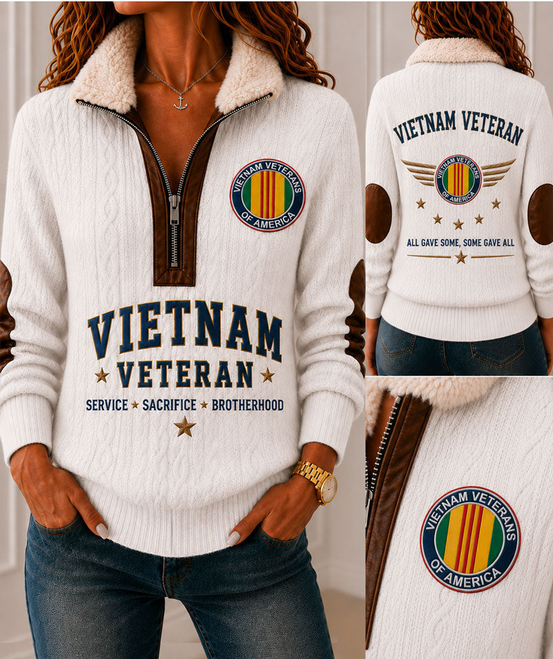 Vietnam Veteran Honor Fur Collar Sweatshirt
