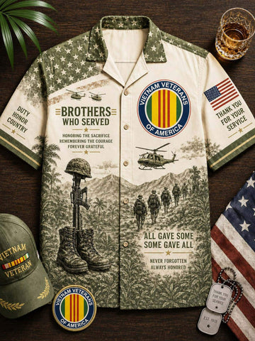 Vietnam Veteran Patriot Hawaiian Shirt