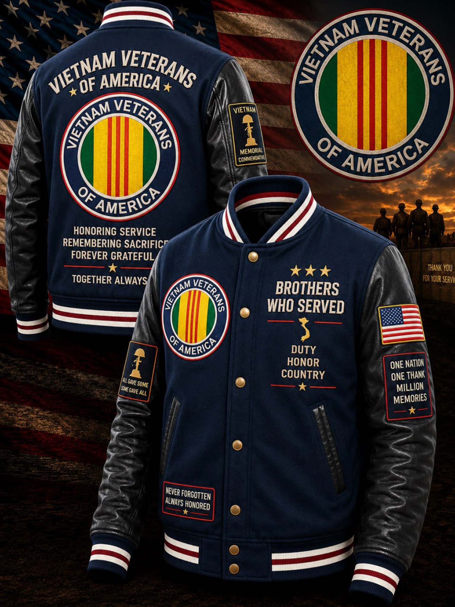 Vietnam Veteran Honor Varsity Jacket