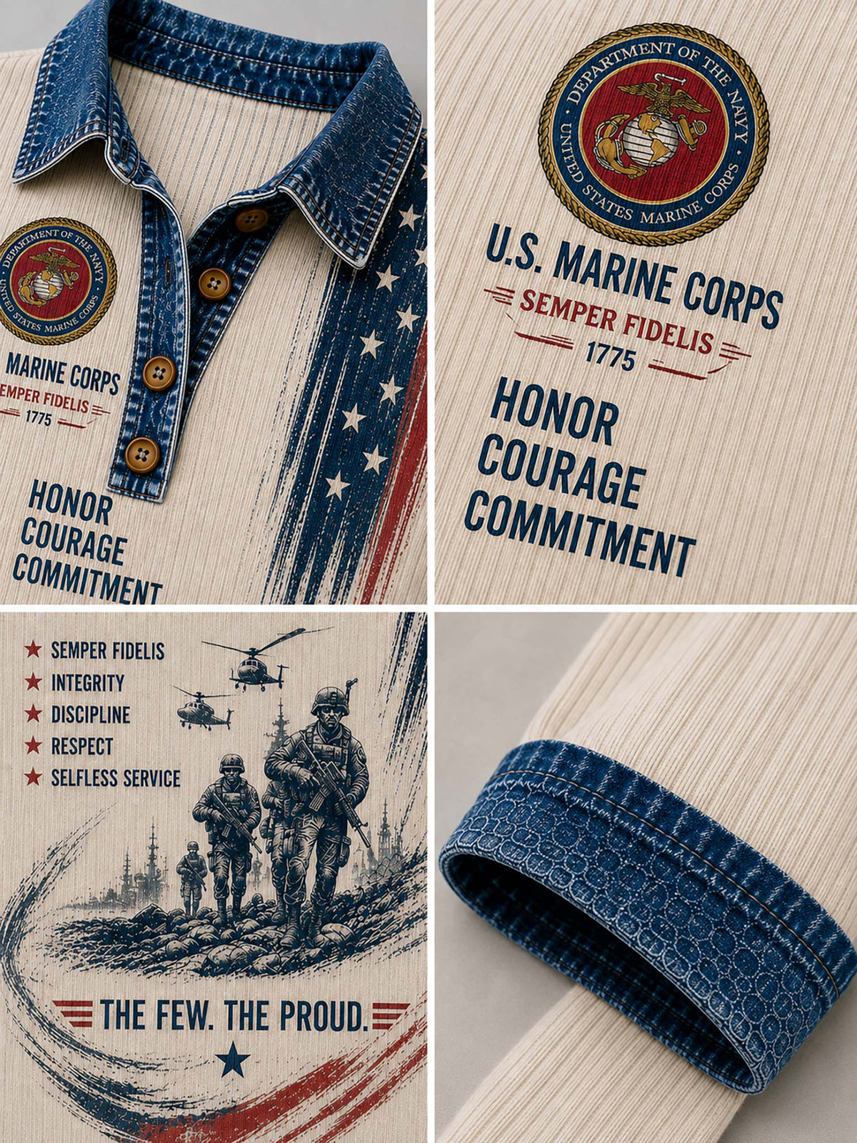 A close-up collage of a U.S.
