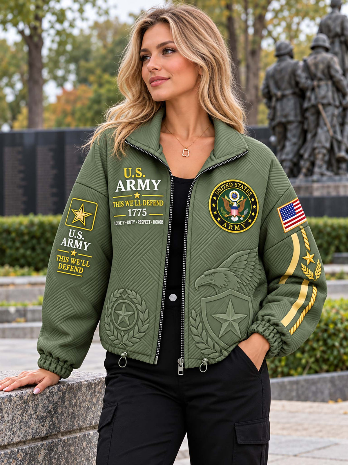 United States Army Heritage Women's Drawstring Pocket Jacket