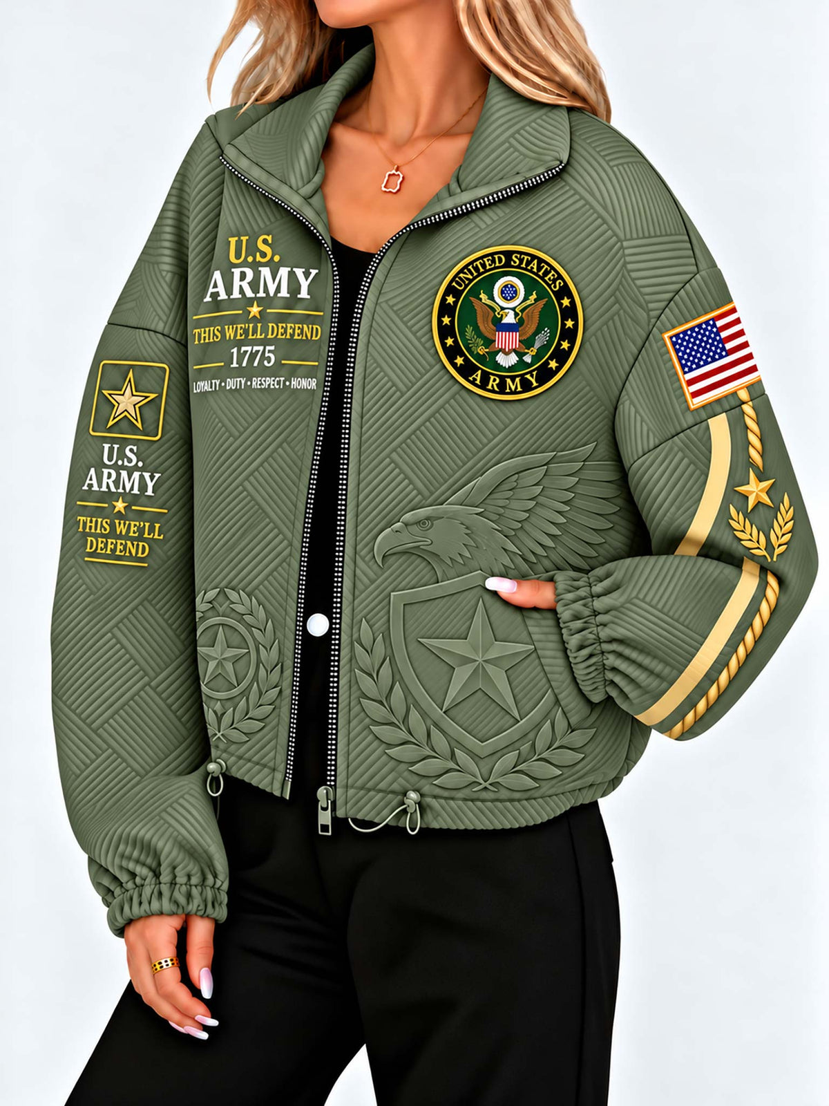 United States Army Heritage Women's Drawstring Pocket Jacket