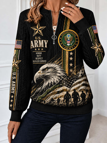 United States Army Honorbound Quilted Zip-Up Sweatshirt