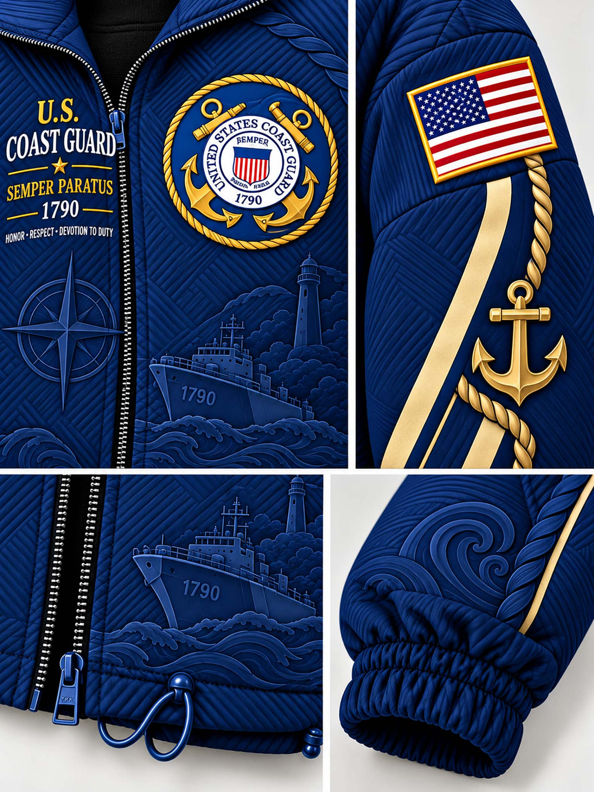 United States Coast Guard Heritage Women's Drawstring Pocket Jacket