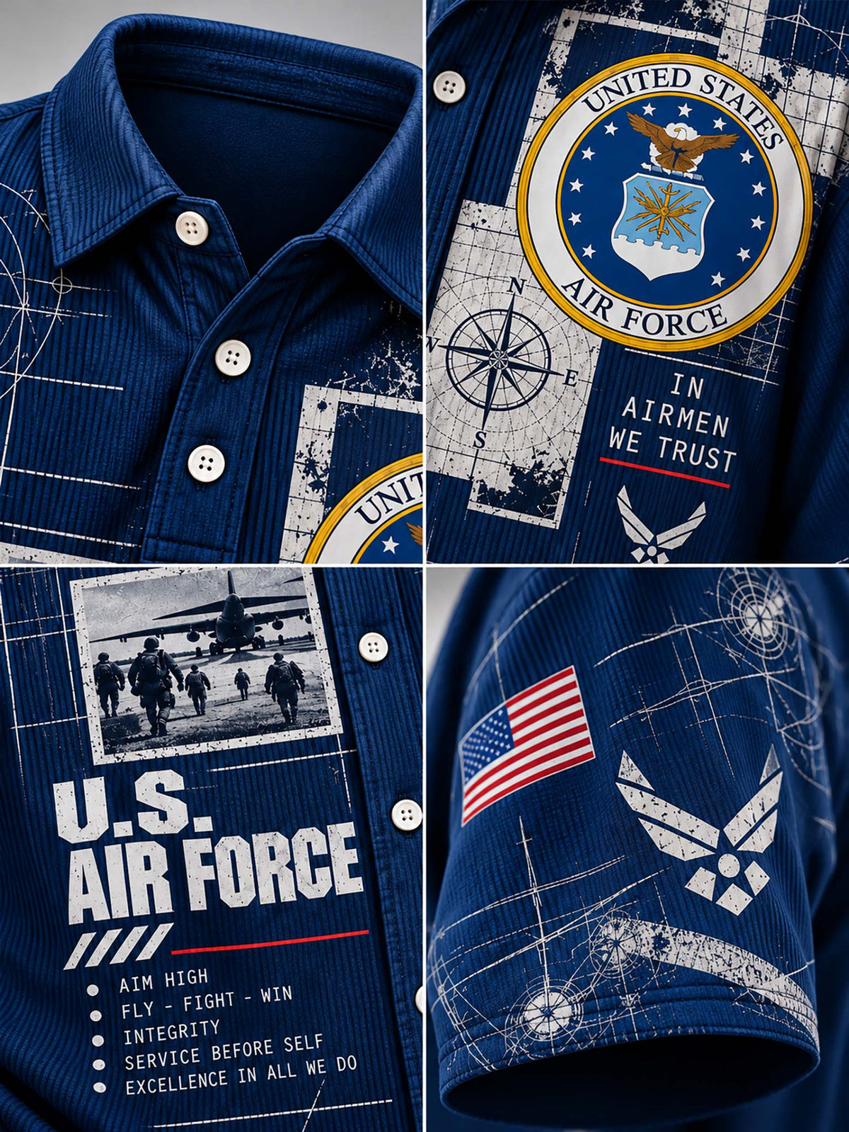 United States Air Force Military Tribute Shirt