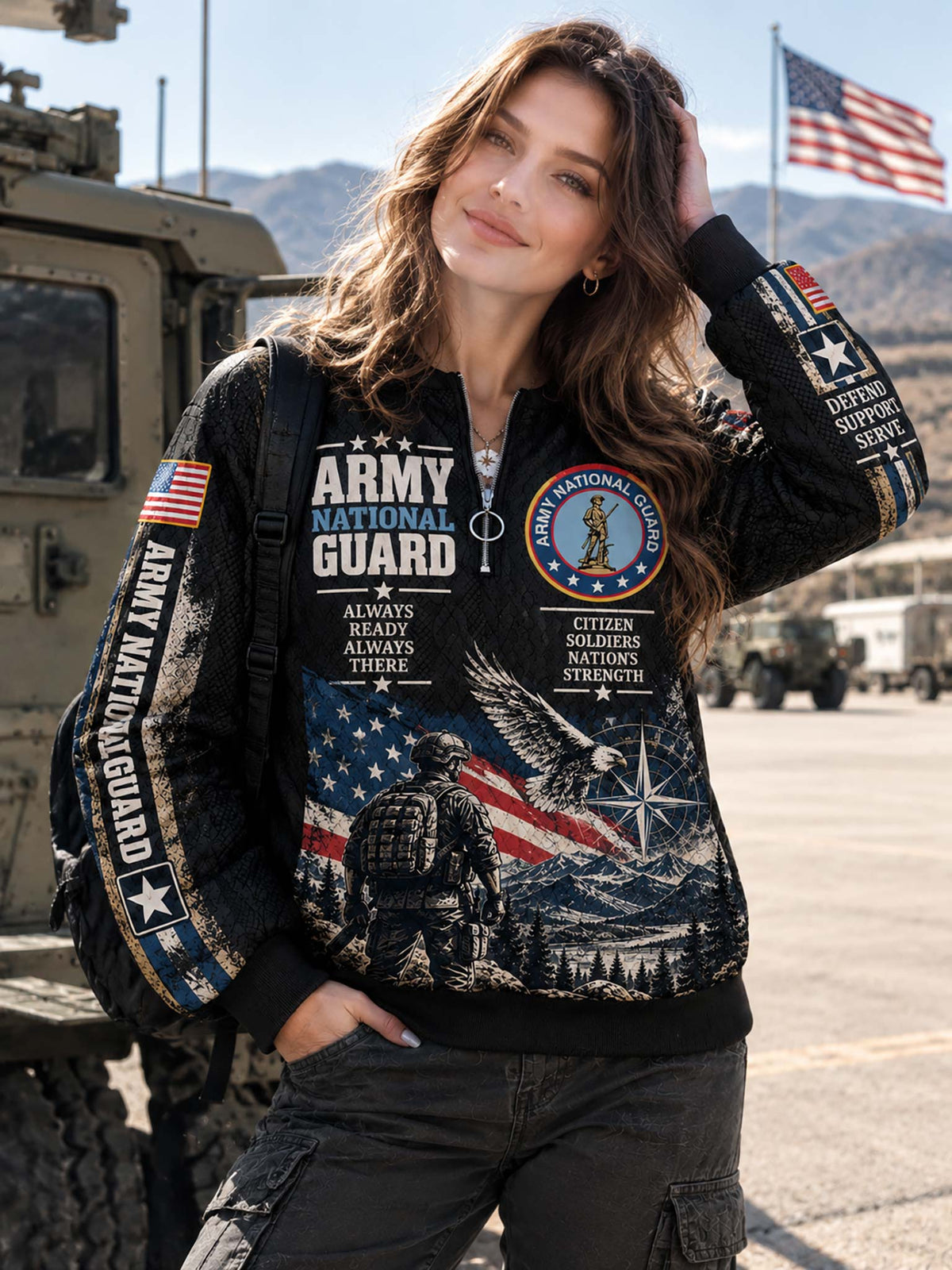 Army National Guard Honorbound Quilted Zip-Up Sweatshirt