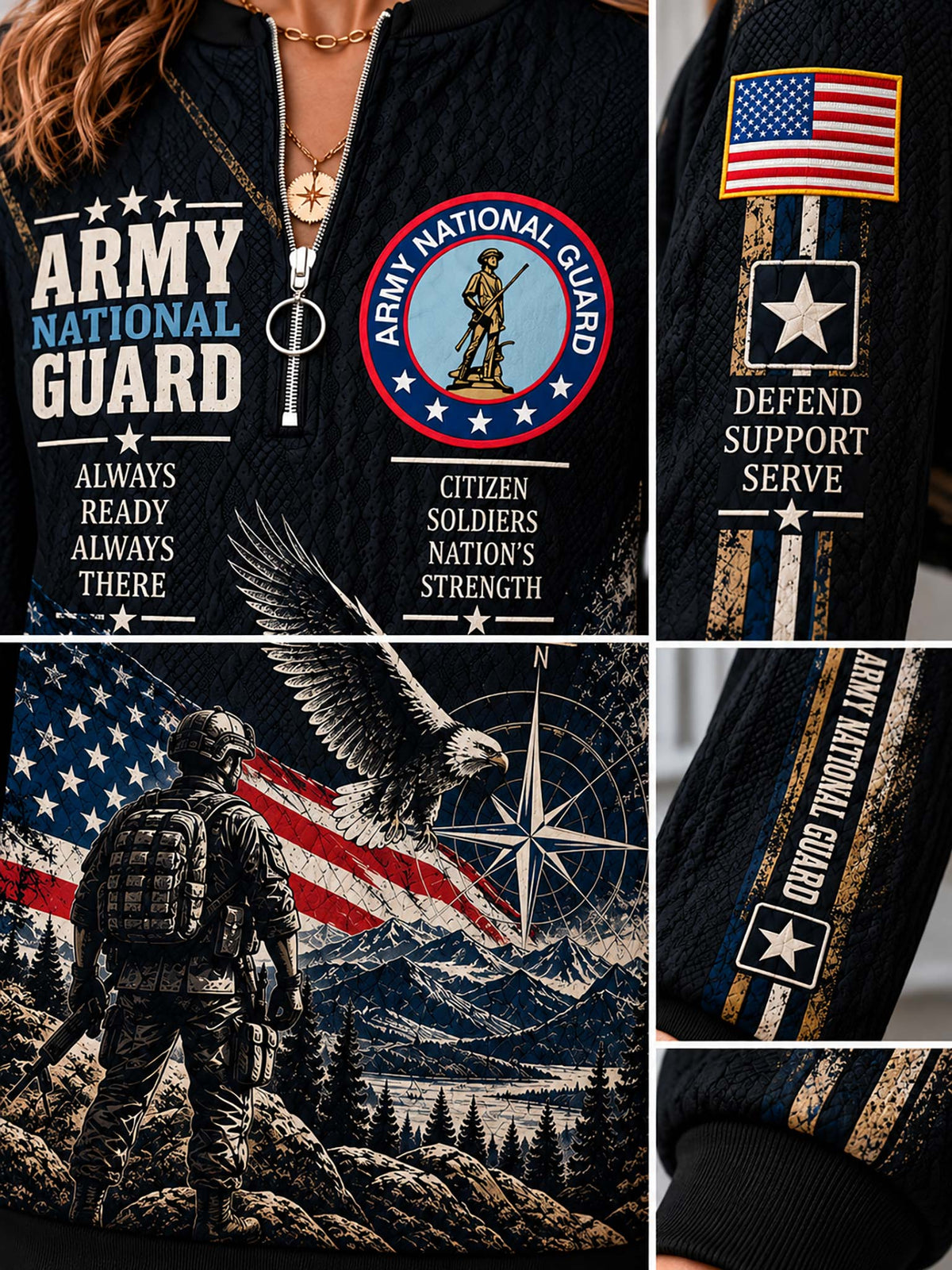 Army National Guard Honorbound Quilted Zip-Up Sweatshirt