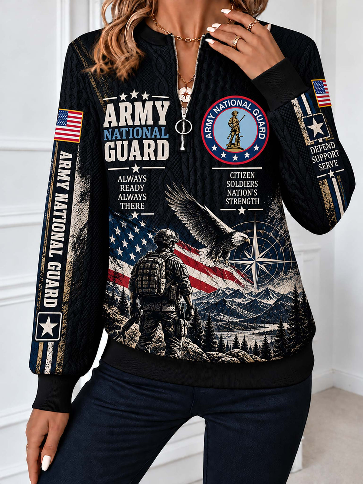Army National Guard Honorbound Quilted Zip-Up Sweatshirt