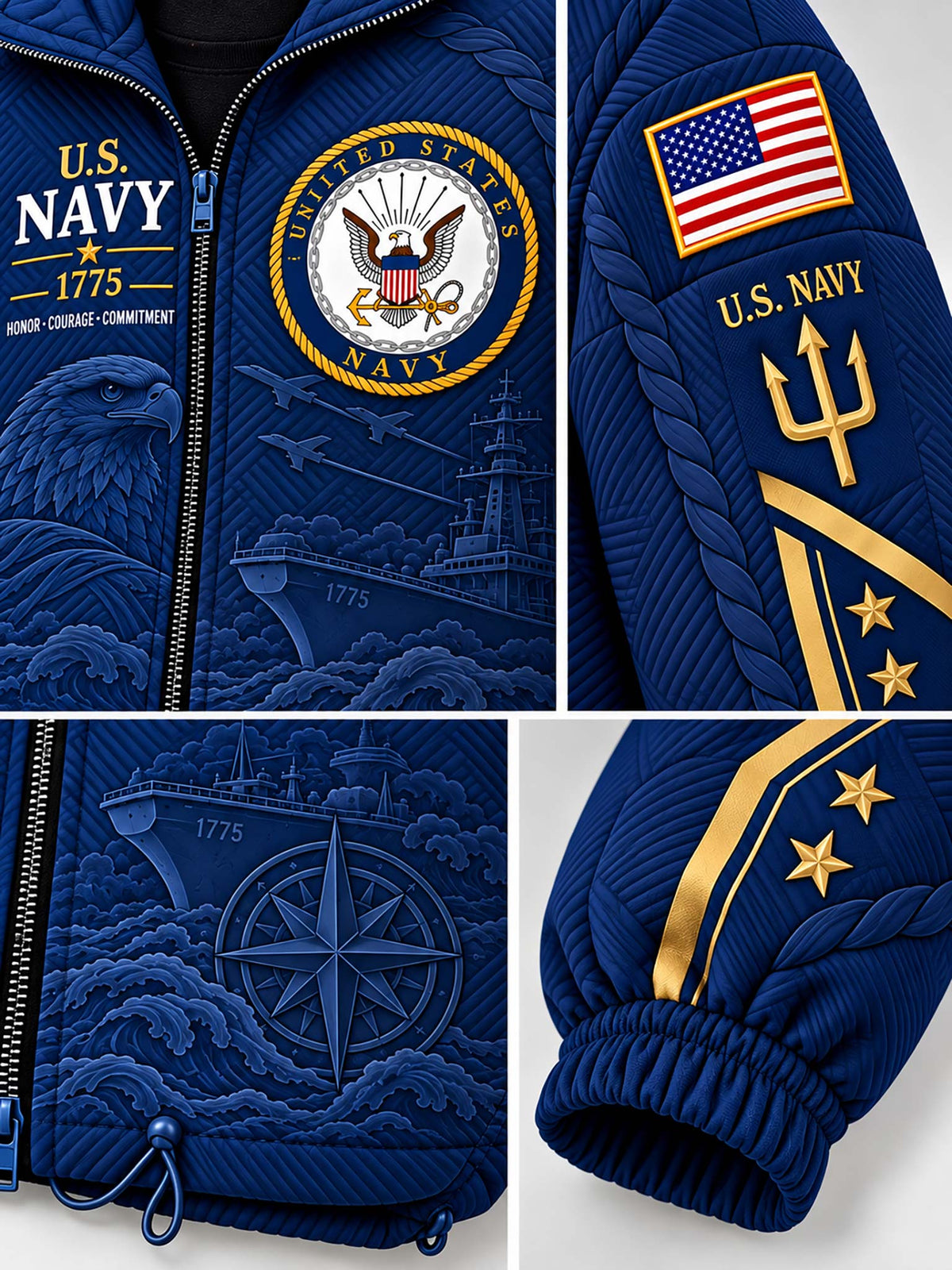 United States Navy Heritage Women's Drawstring Pocket Jacket