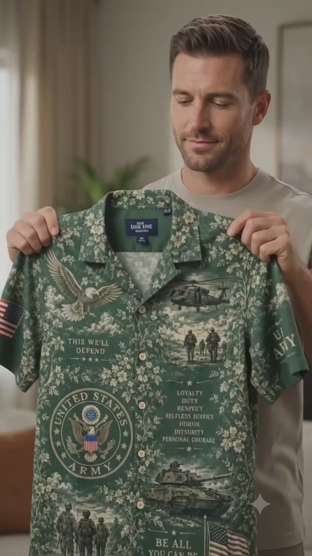 United States Army Patriot Hawaiian Shirt
