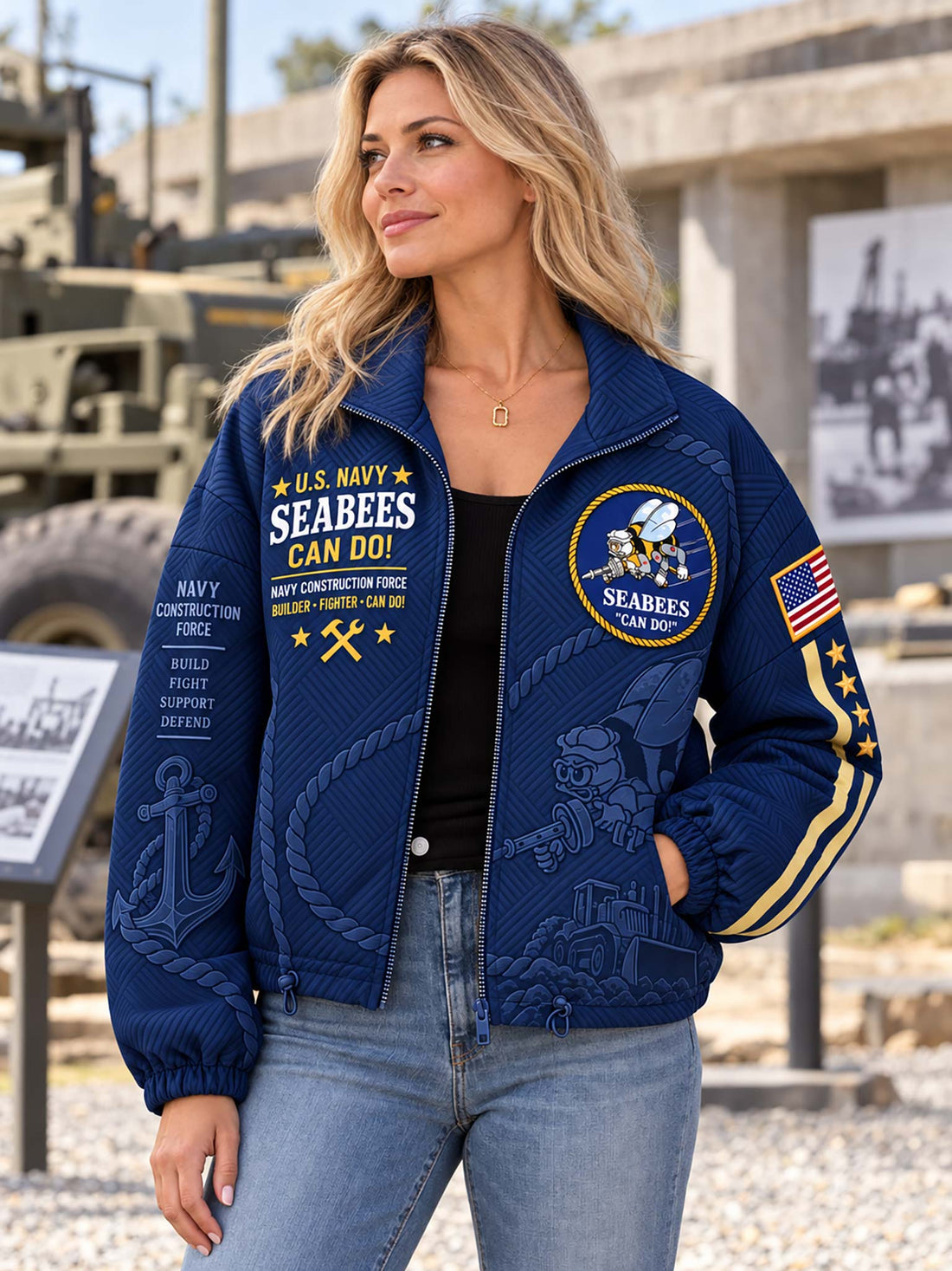 Seabees Heritage Women's Drawstring Pocket Jacket