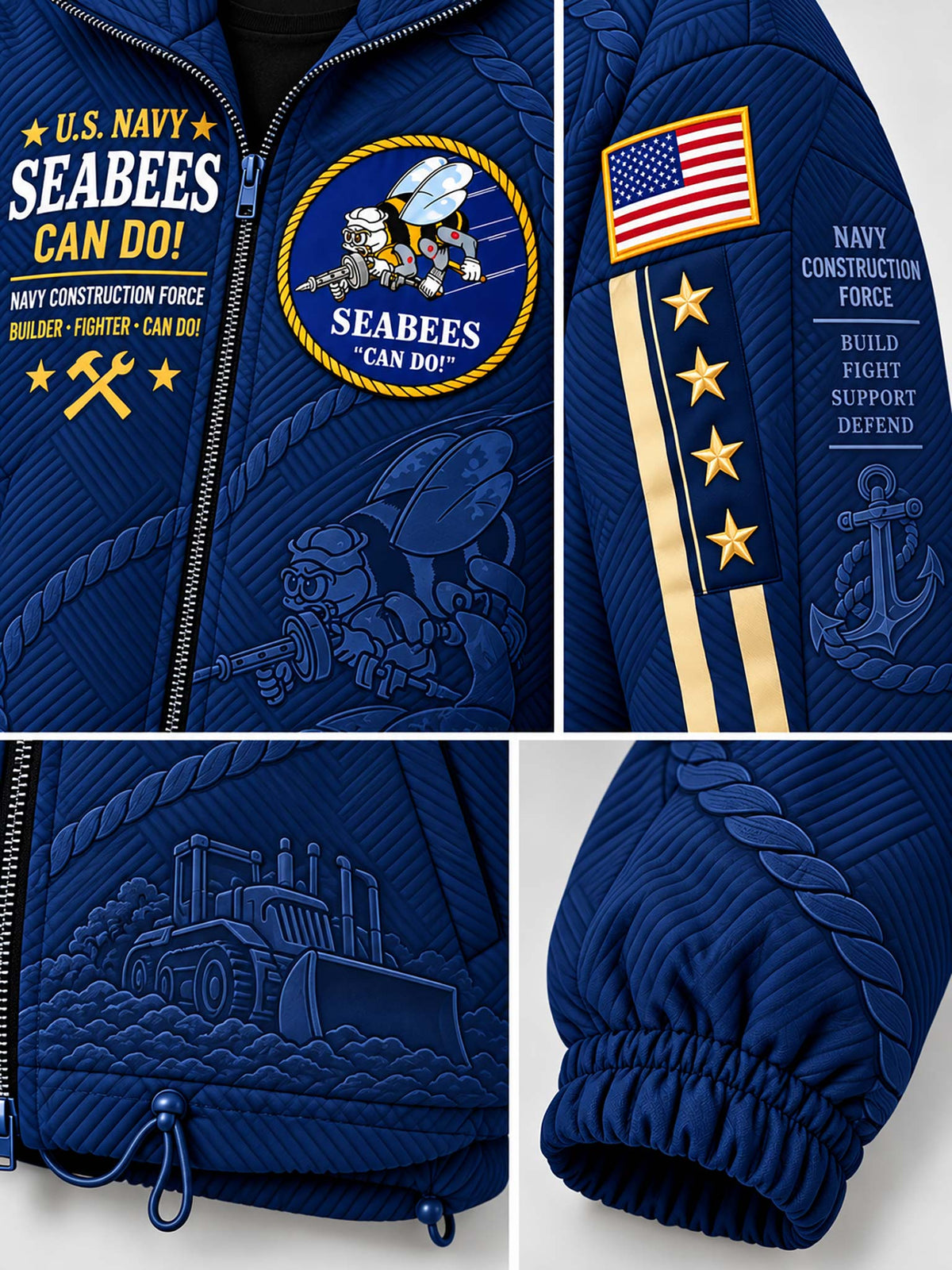 Seabees Heritage Women's Drawstring Pocket Jacket