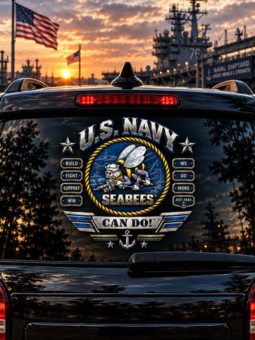 Seabees Defenders Of Freedom Decal