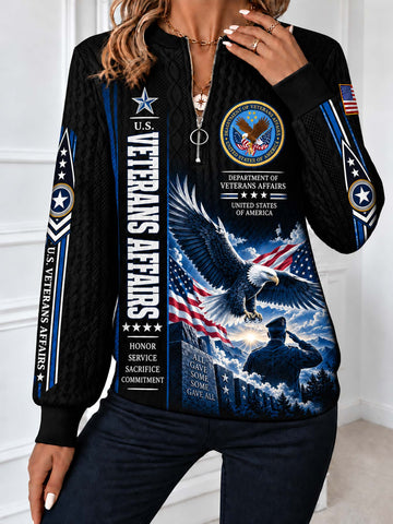 Veteran Honorbound Quilted Zip-Up Sweatshirt